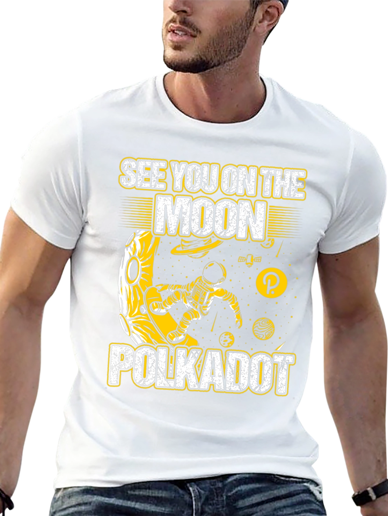 Polkadot Moon T-Shirt - Crypto Astronaut Tee