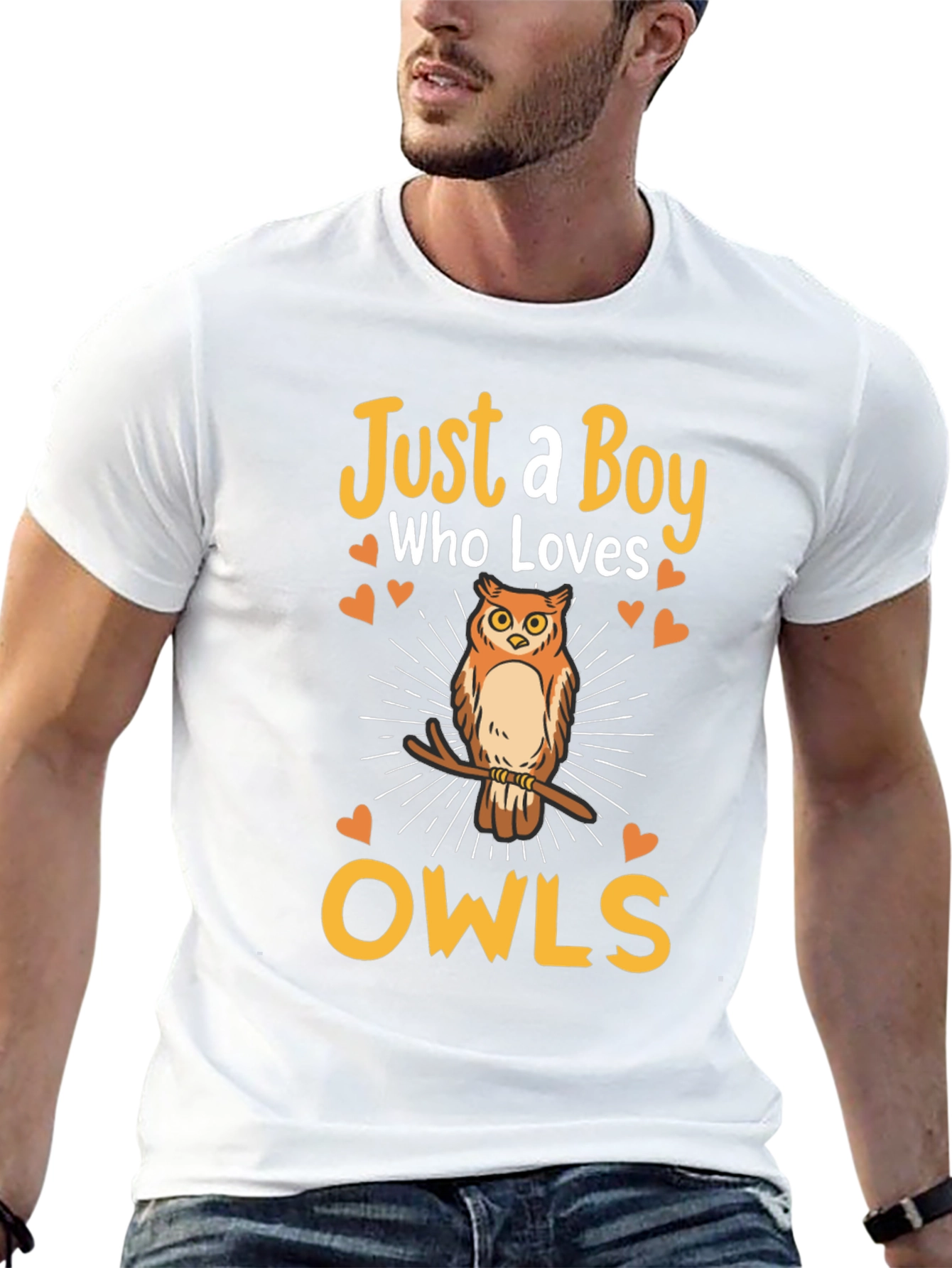 Just a Boy Who Loves Owls Graphic T-Shirt