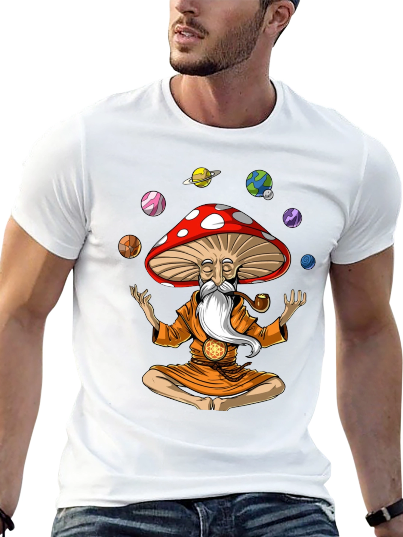 Mushroom Wizard Meditation T-Shirt