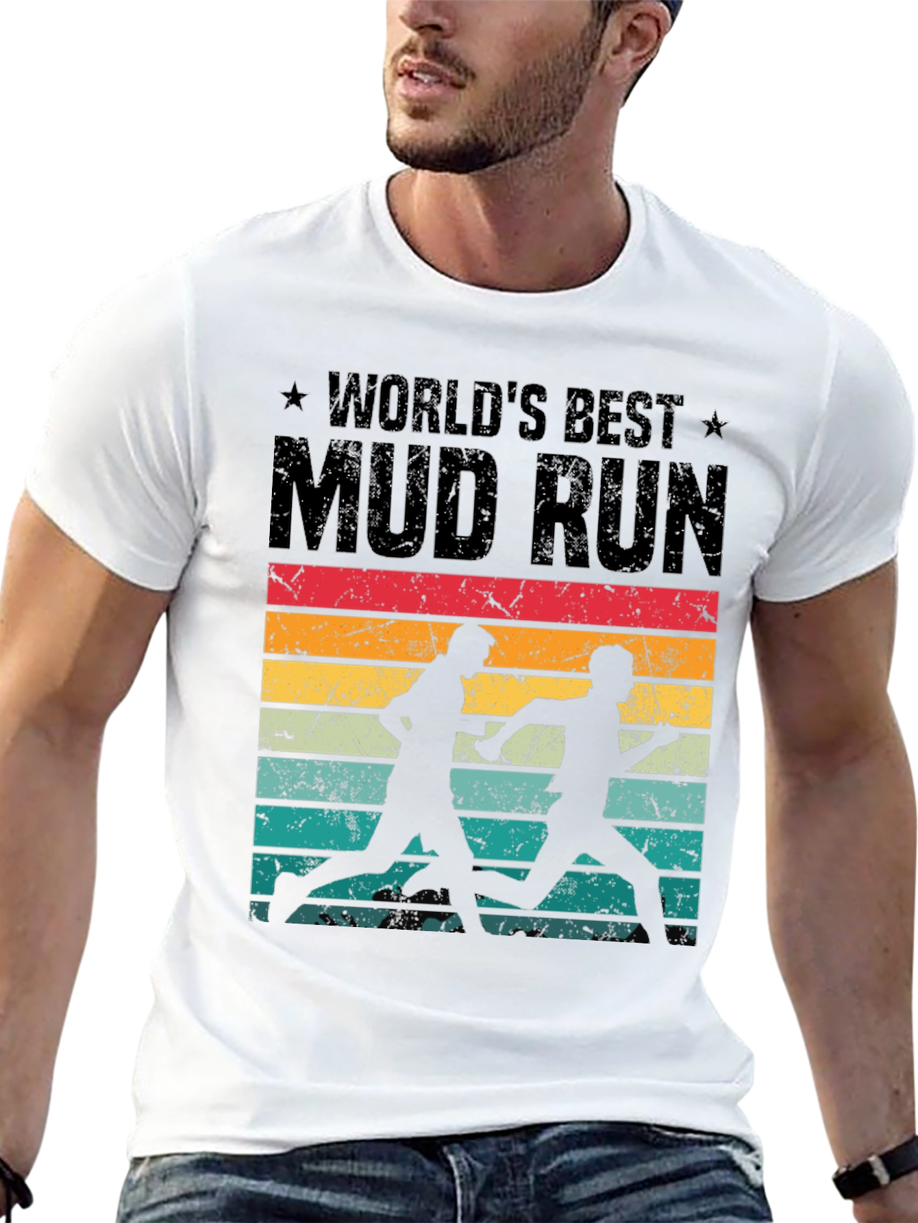Worlds Best Mud Run Retro Graphic Tee