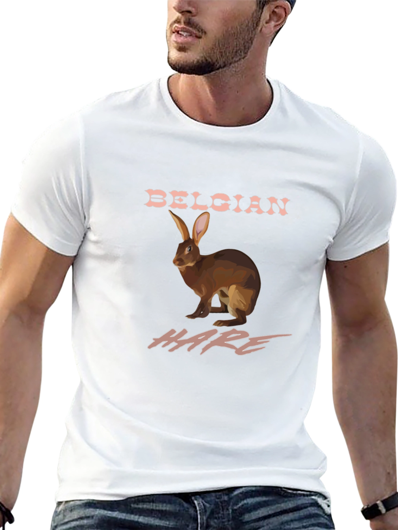 Belgian Hare Graphic Tee - Unique Animal Lover Design