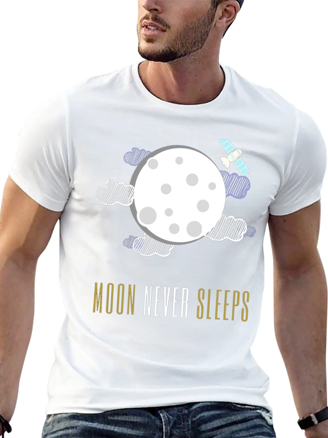 Moon Never Sleeps Graphic T-Shirt