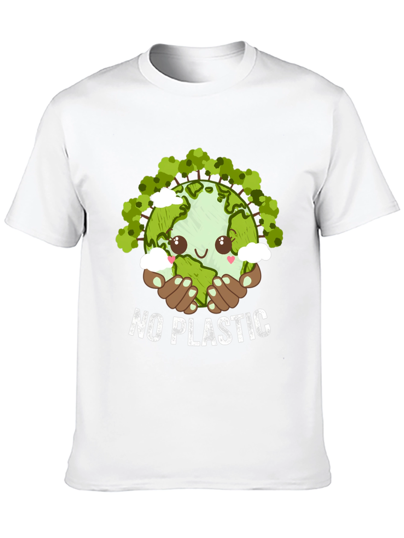 Eco-Friendly No Plastic Graphic T-Shirt