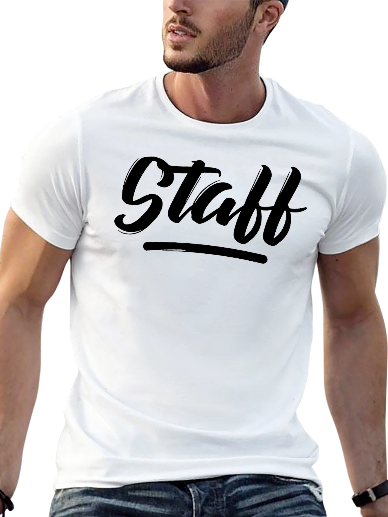 Staff T-Shirt: Black Crew Neck Tee