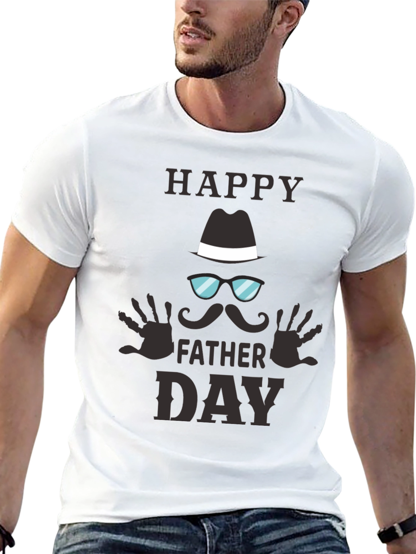 Happy Fathers Day Graphic Tee - Cool Dad Style