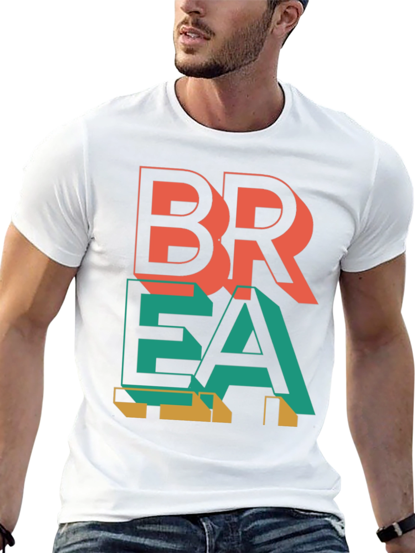 Abstract Graphic Print Mens T-Shirt
