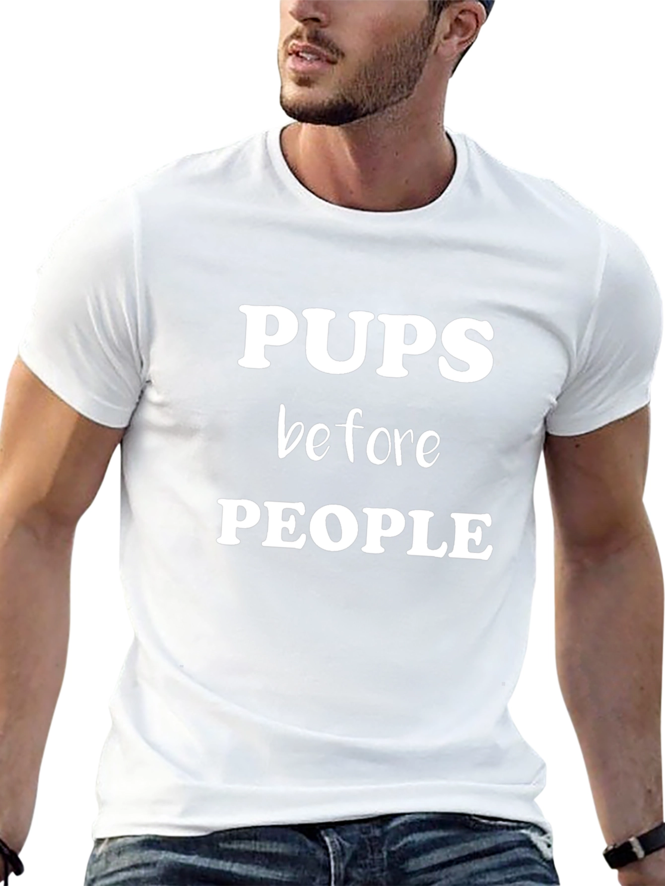 Pups Before People Graphic T-Shirt Black