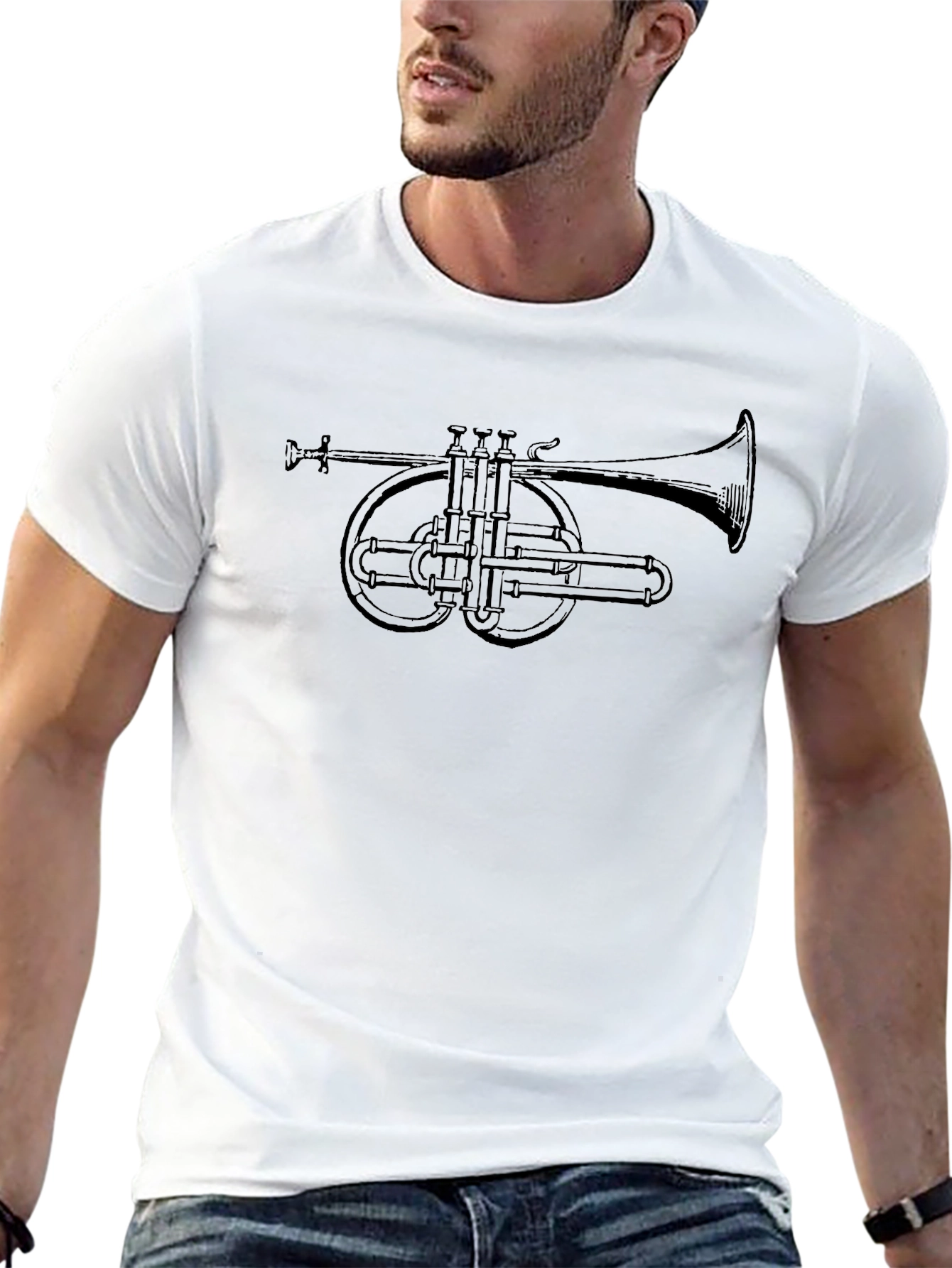 Trumpet Graphic Black T-Shirt