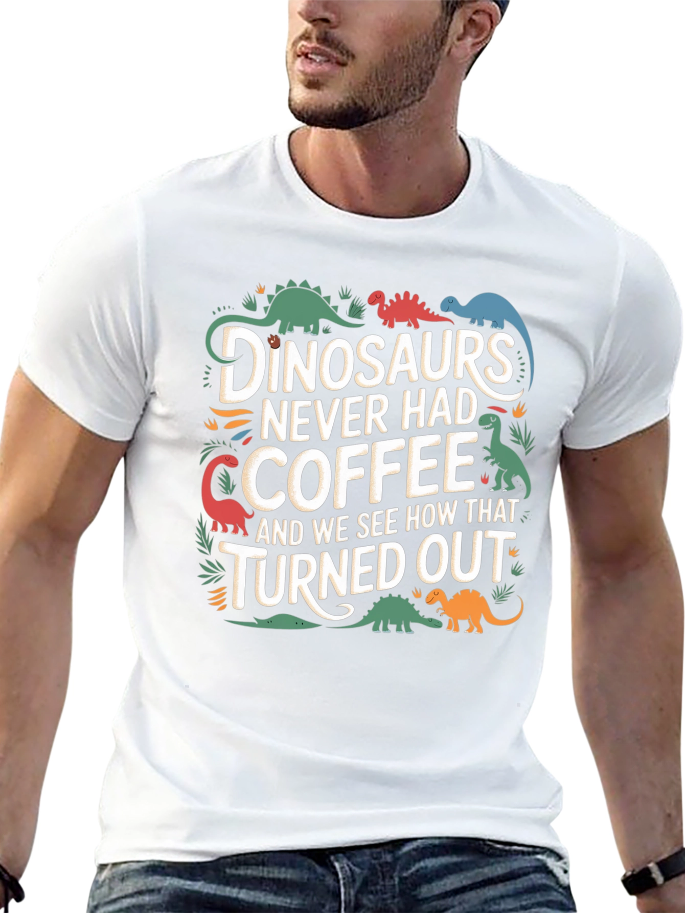 Dinosaurs Never Had Coffee T-Shirt