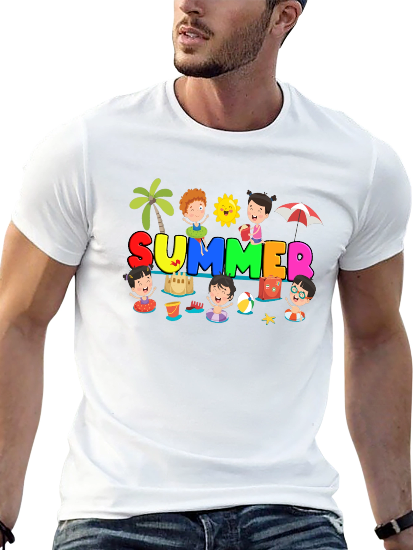 Summer Fun Graphic Tee - Black