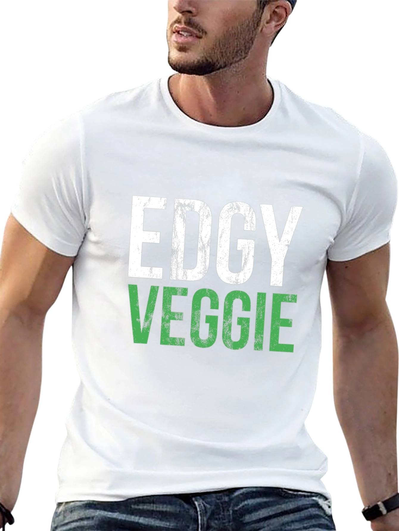 Edgy Veggie Graphic T-Shirt - Black