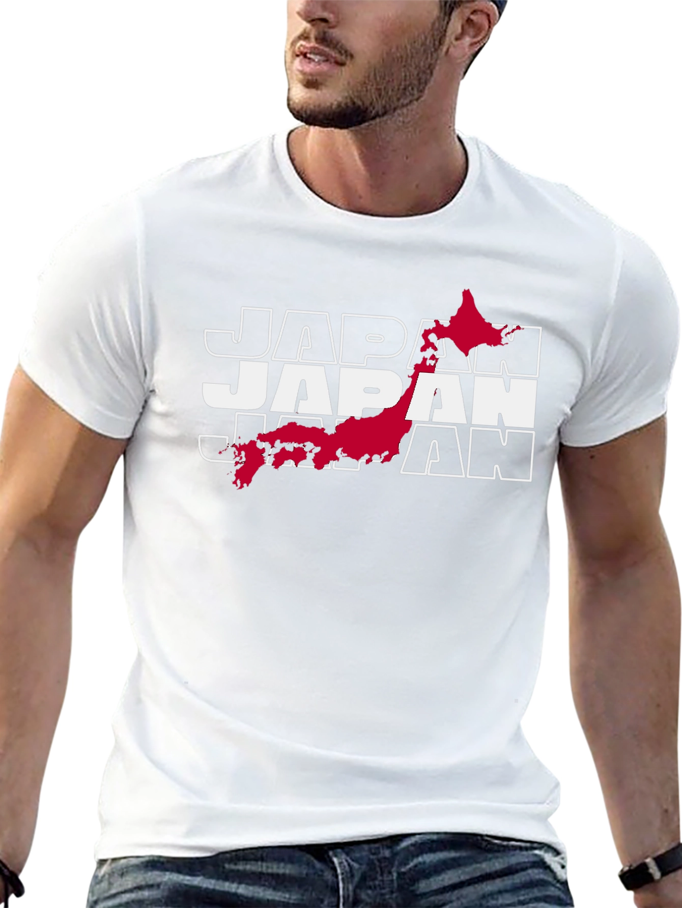 Japan Map Graphic Tee - Black
