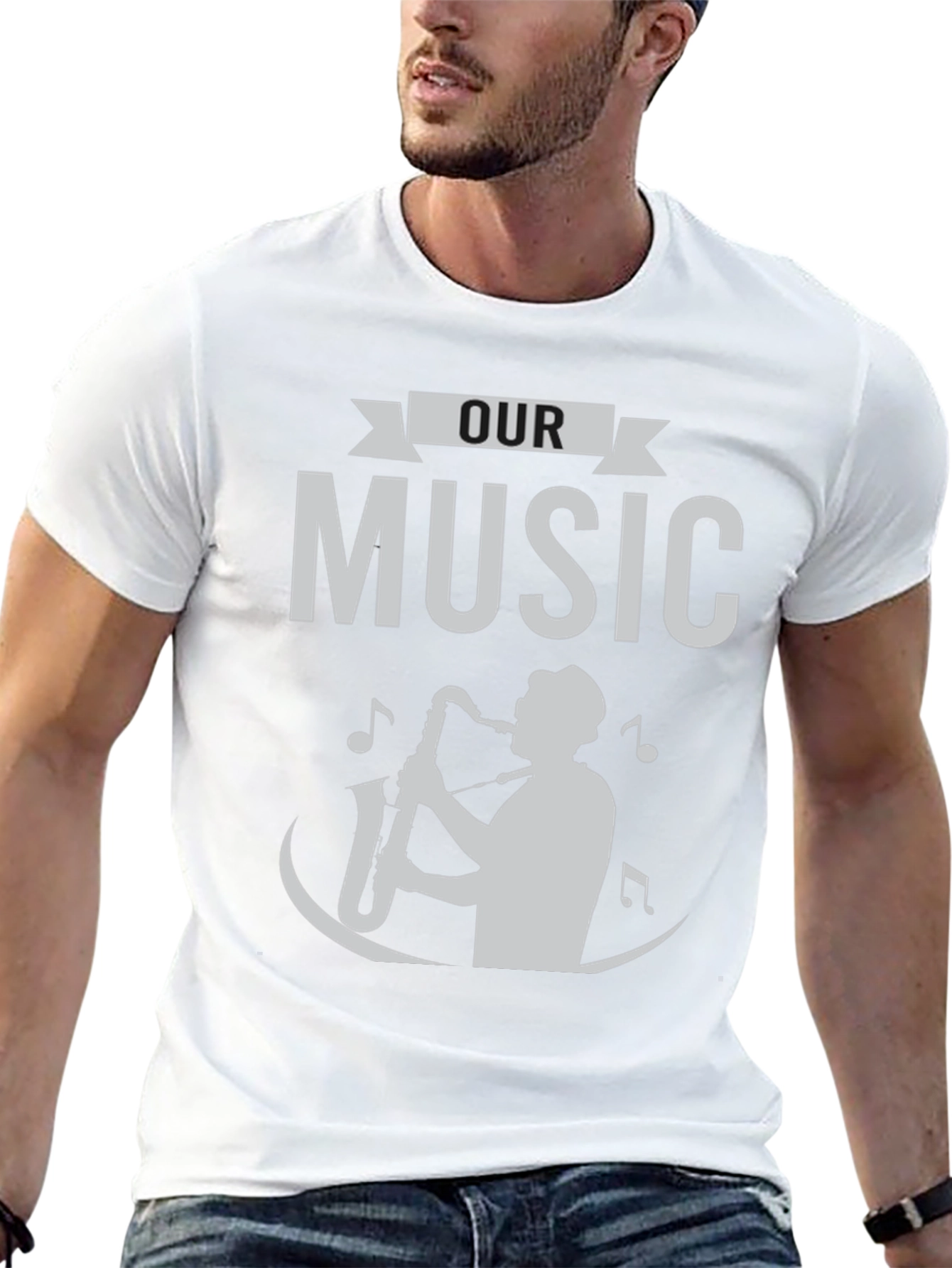 Our Music Saxophone T-Shirt - Classic Design