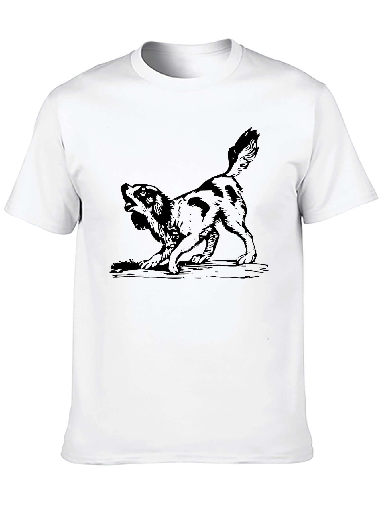 Dog Graphic Black T-Shirt