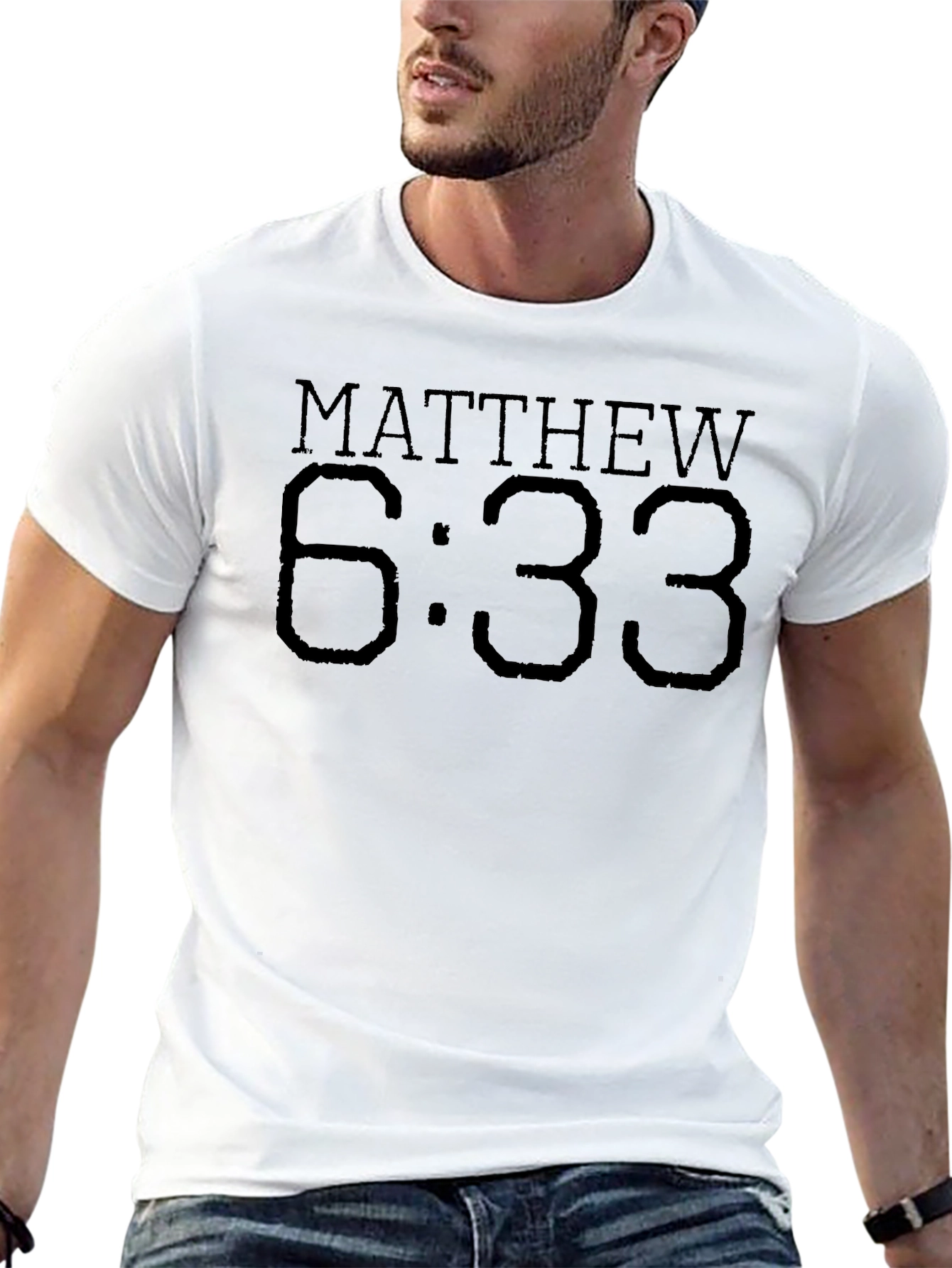 Matthew 6:33 Black Graphic Tee