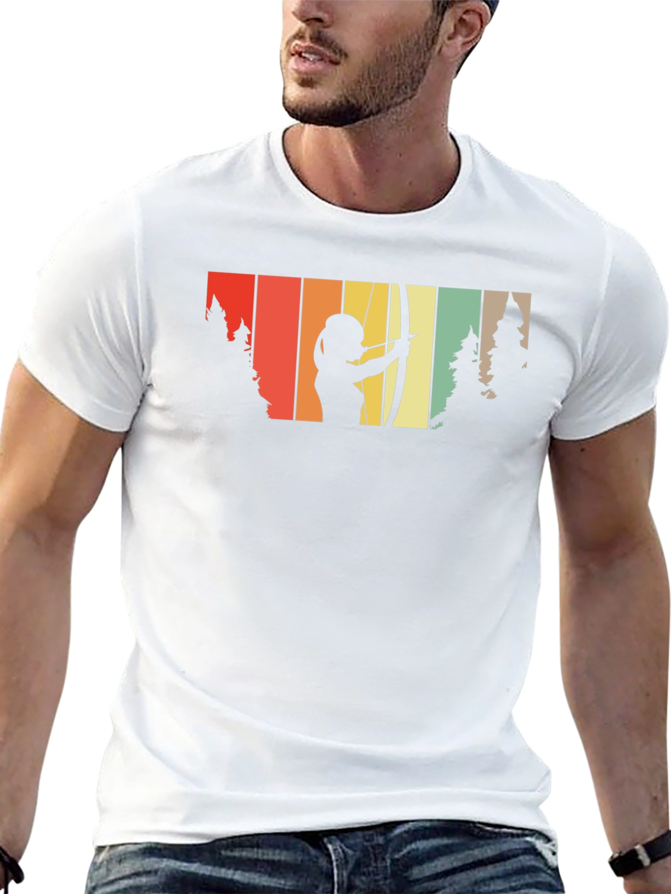Retro Archer Graphic Tee - Black
