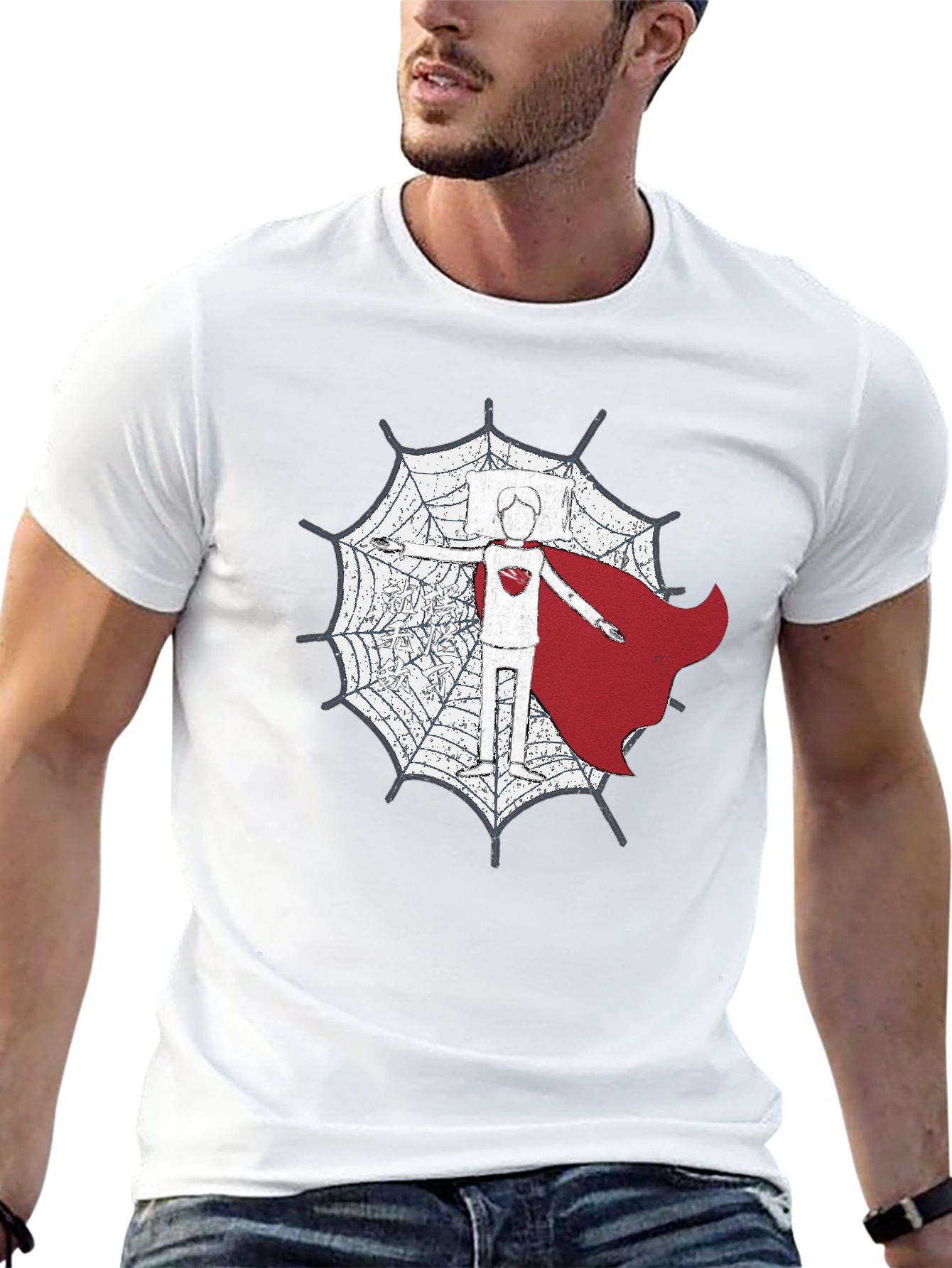 Superhero Spiderweb Graphic T-Shirt