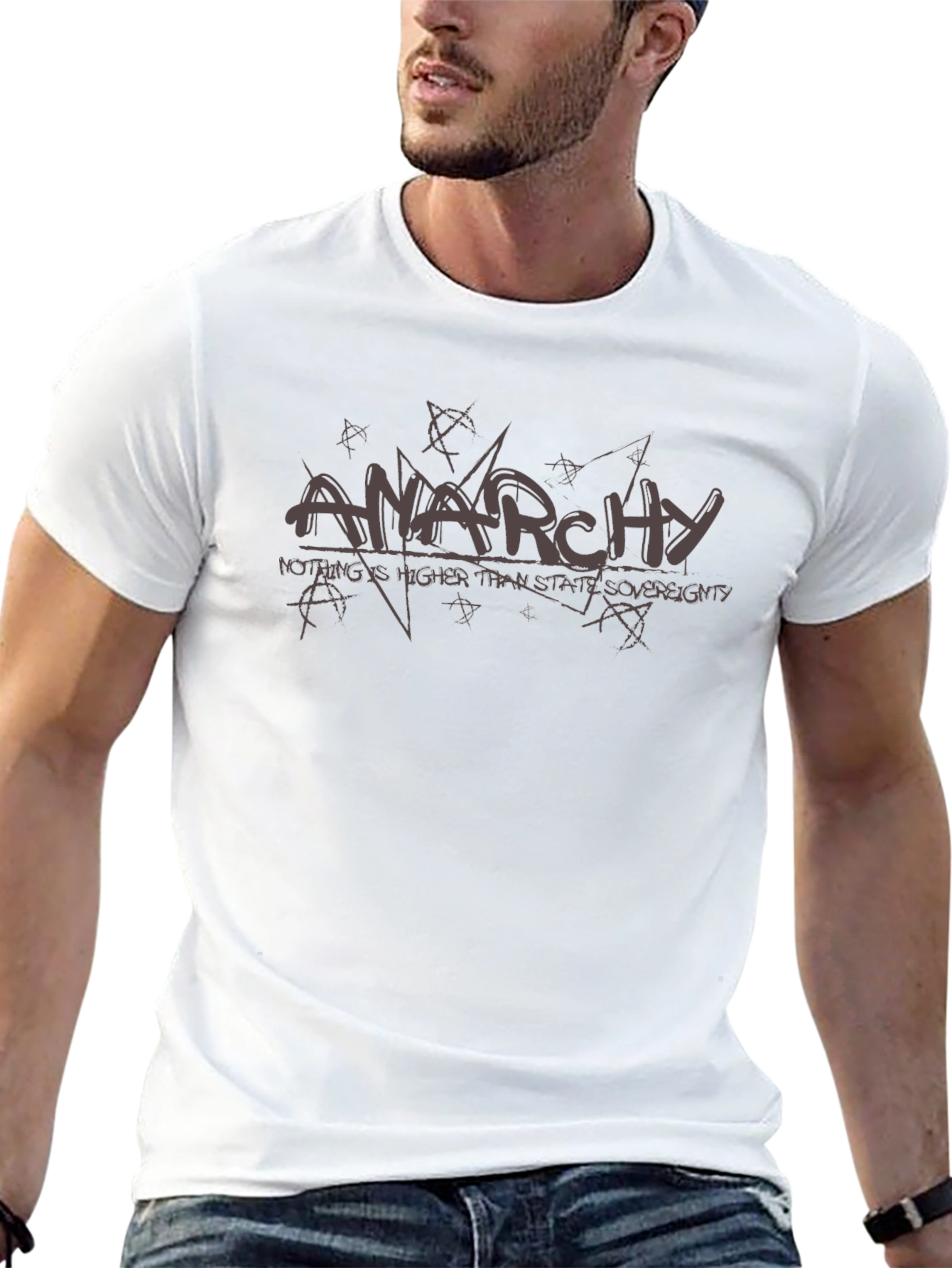 Anarchy Graphic Print T-Shirt - Black Cotton Tee