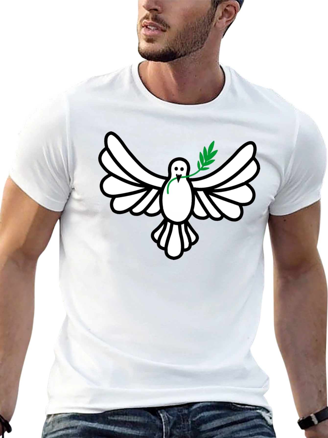 Peace Dove Graphic Tee - Stylish Black Shirt