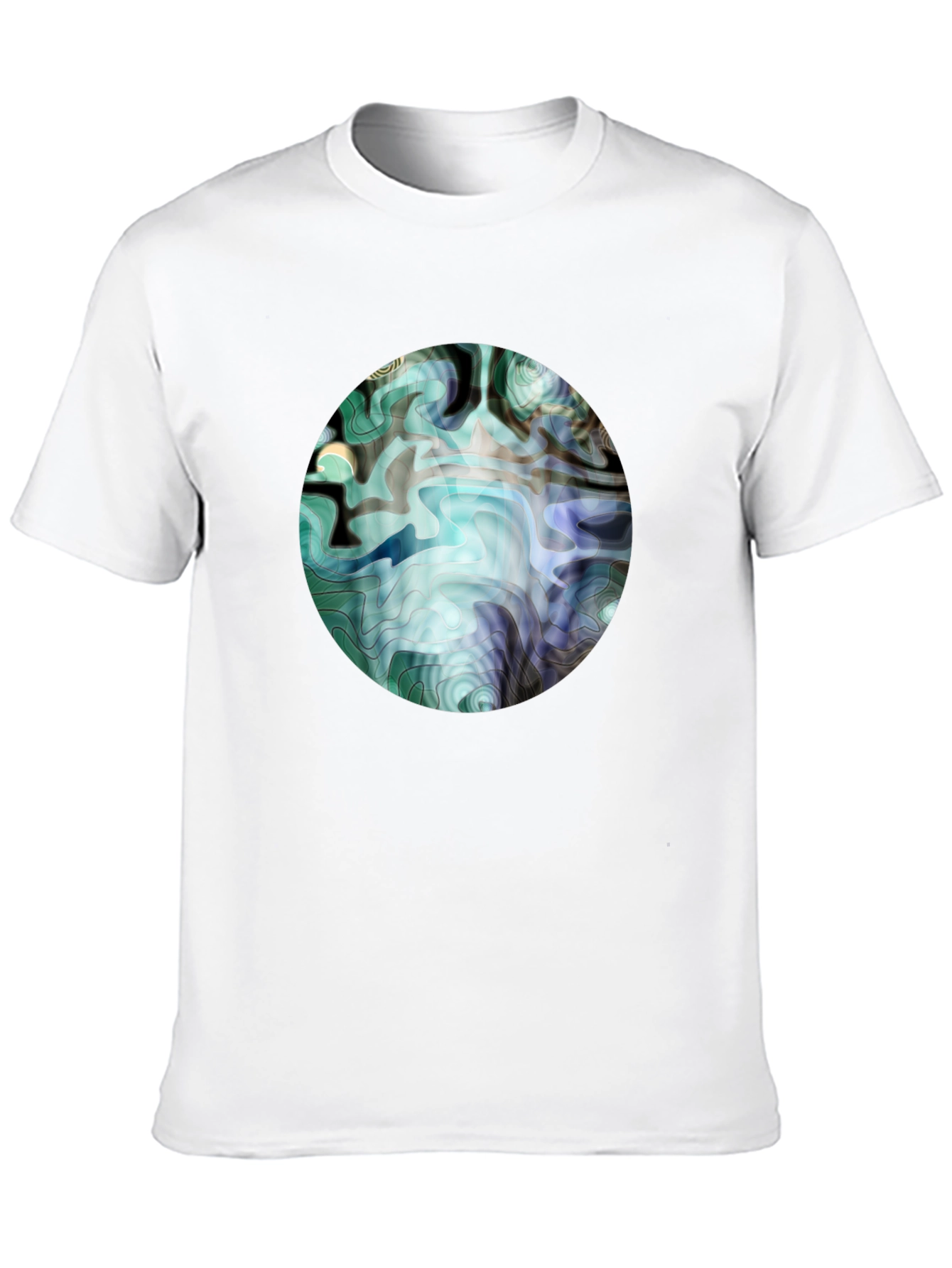 Abstract Graphic Print Black T-Shirt