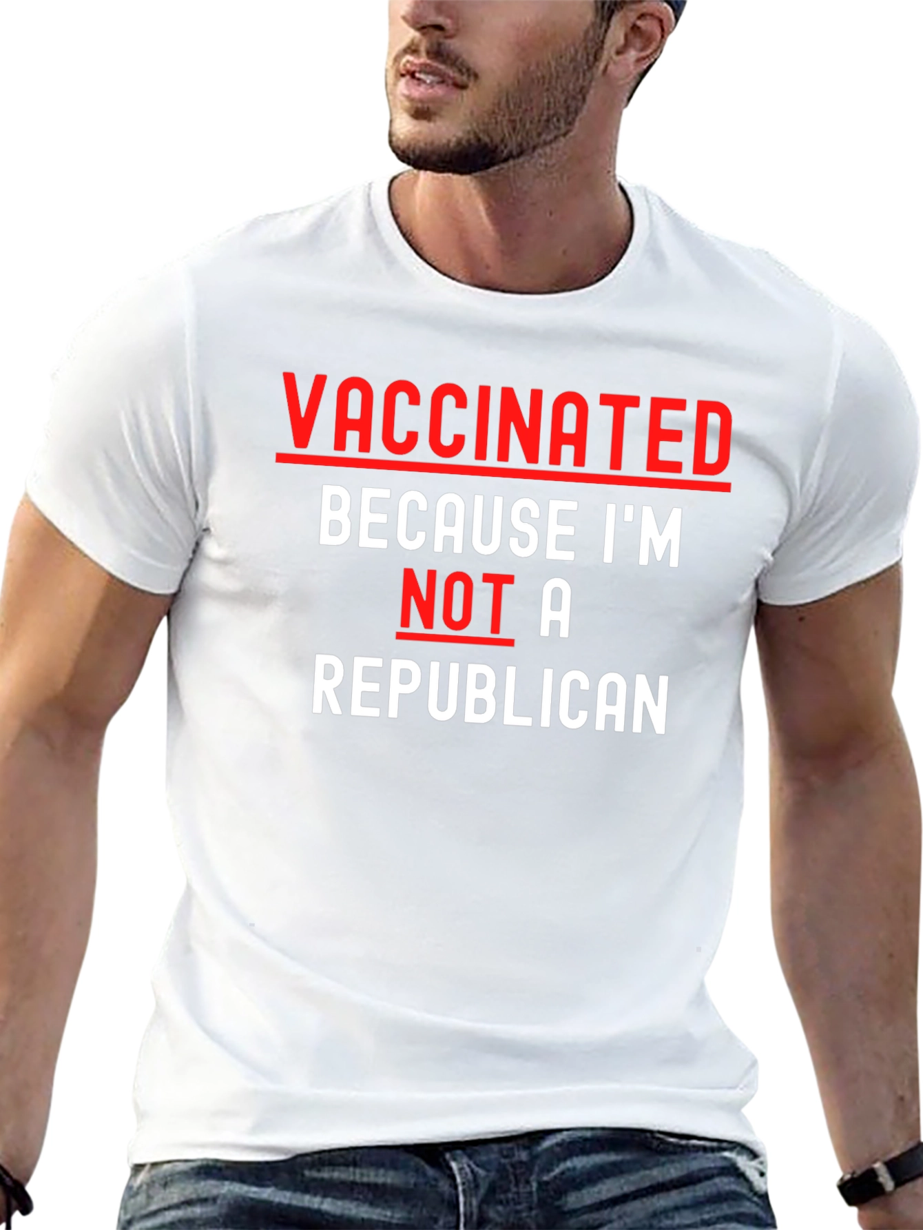 Vaccinated Because Im Not A Republican T-Shirt