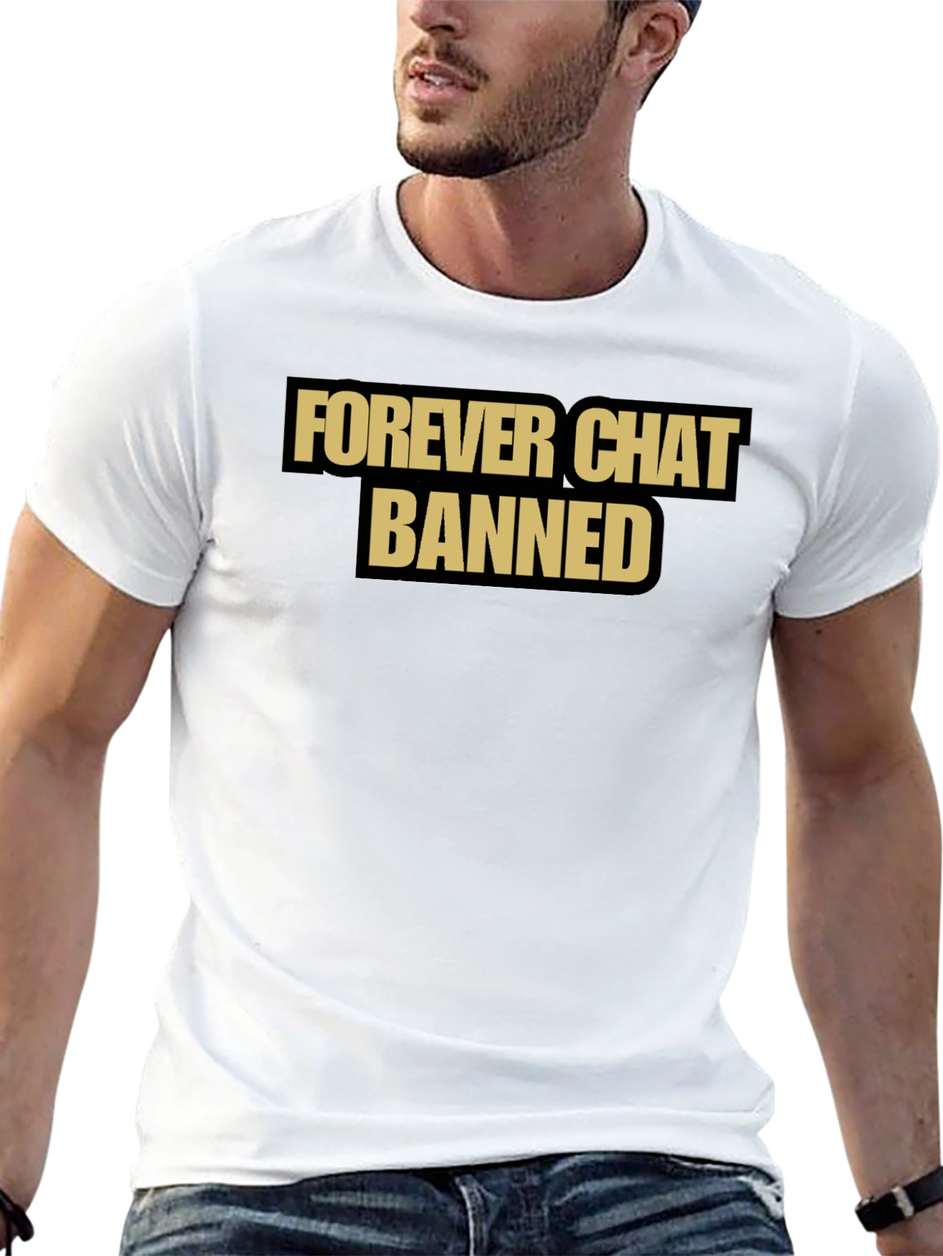 Forever Chat Banned T-Shirt - Black