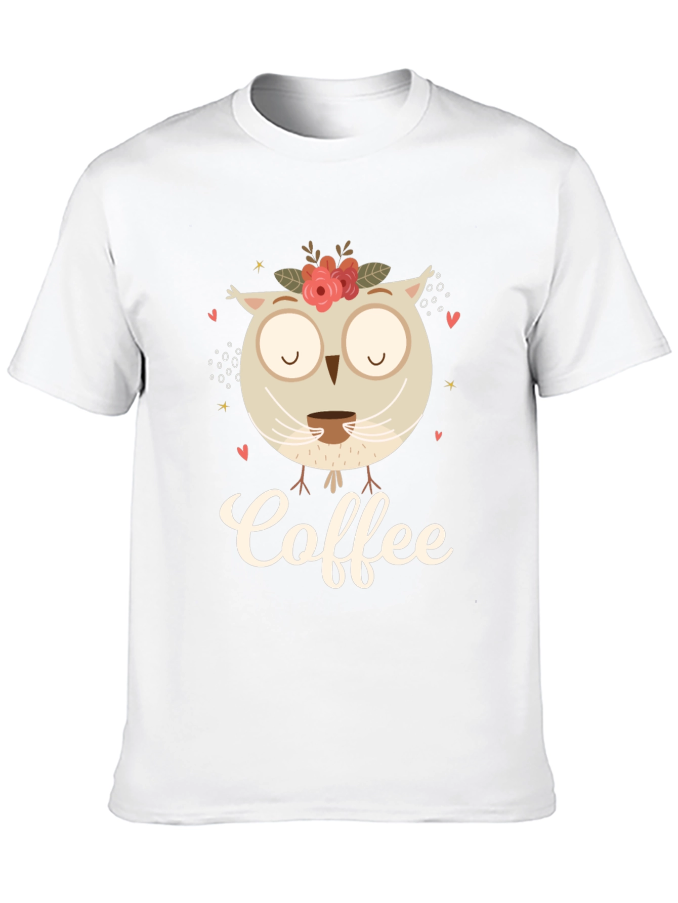 Coffee Owl Graphic Tee - Black