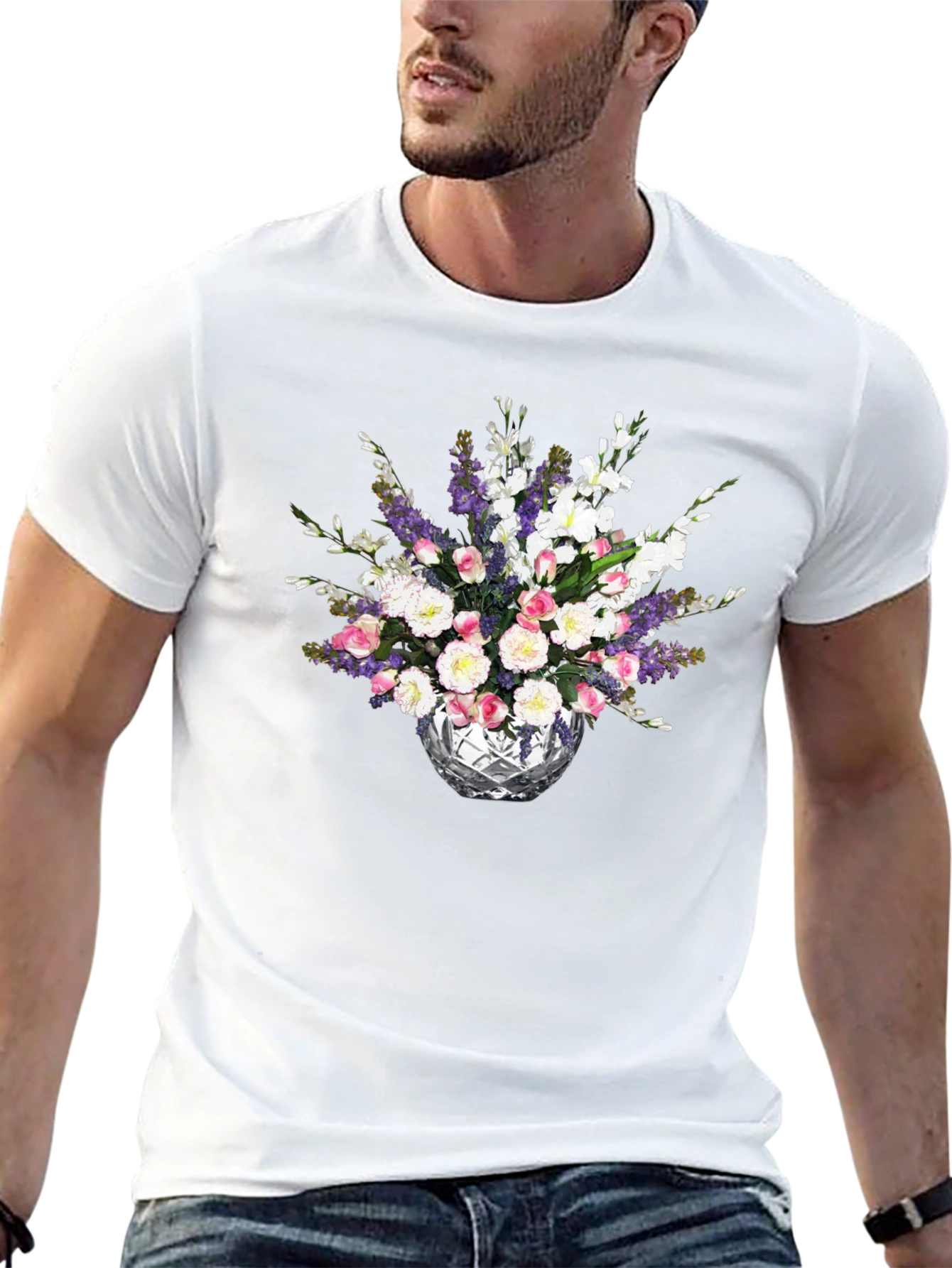Floral Bouquet Black T-Shirt