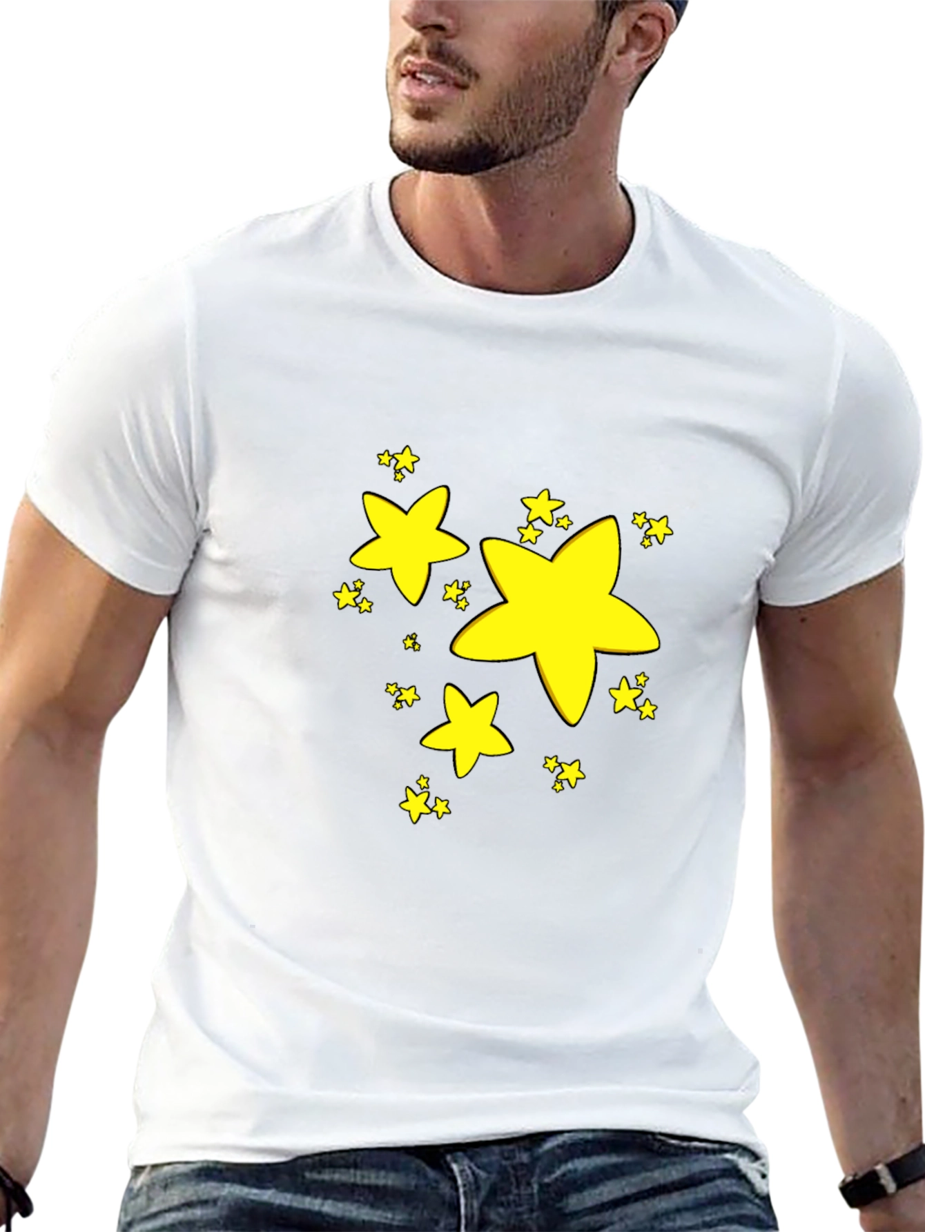 Stars Graphic Black T-Shirt