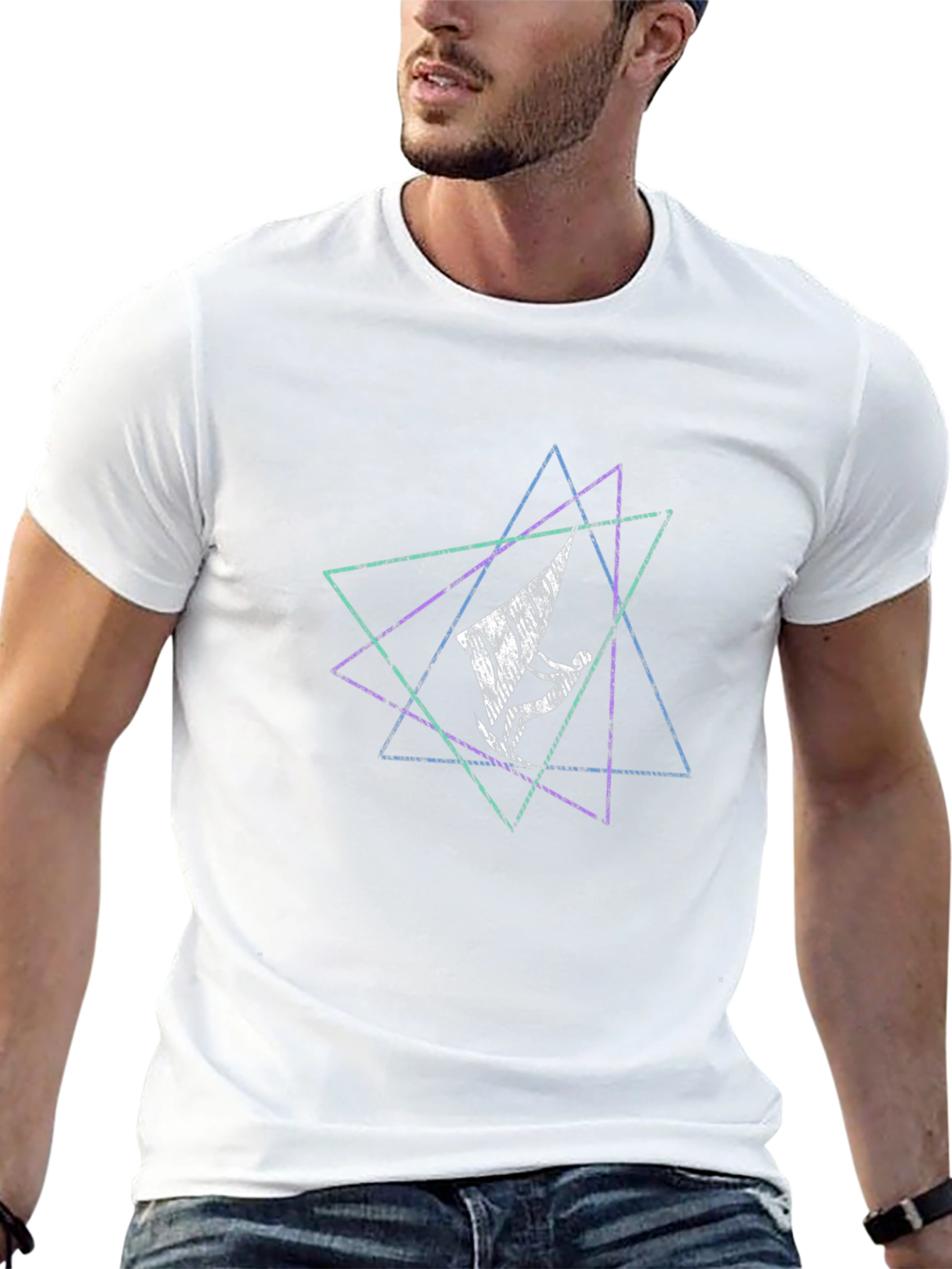 Geometric Windsurfer Graphic Tee