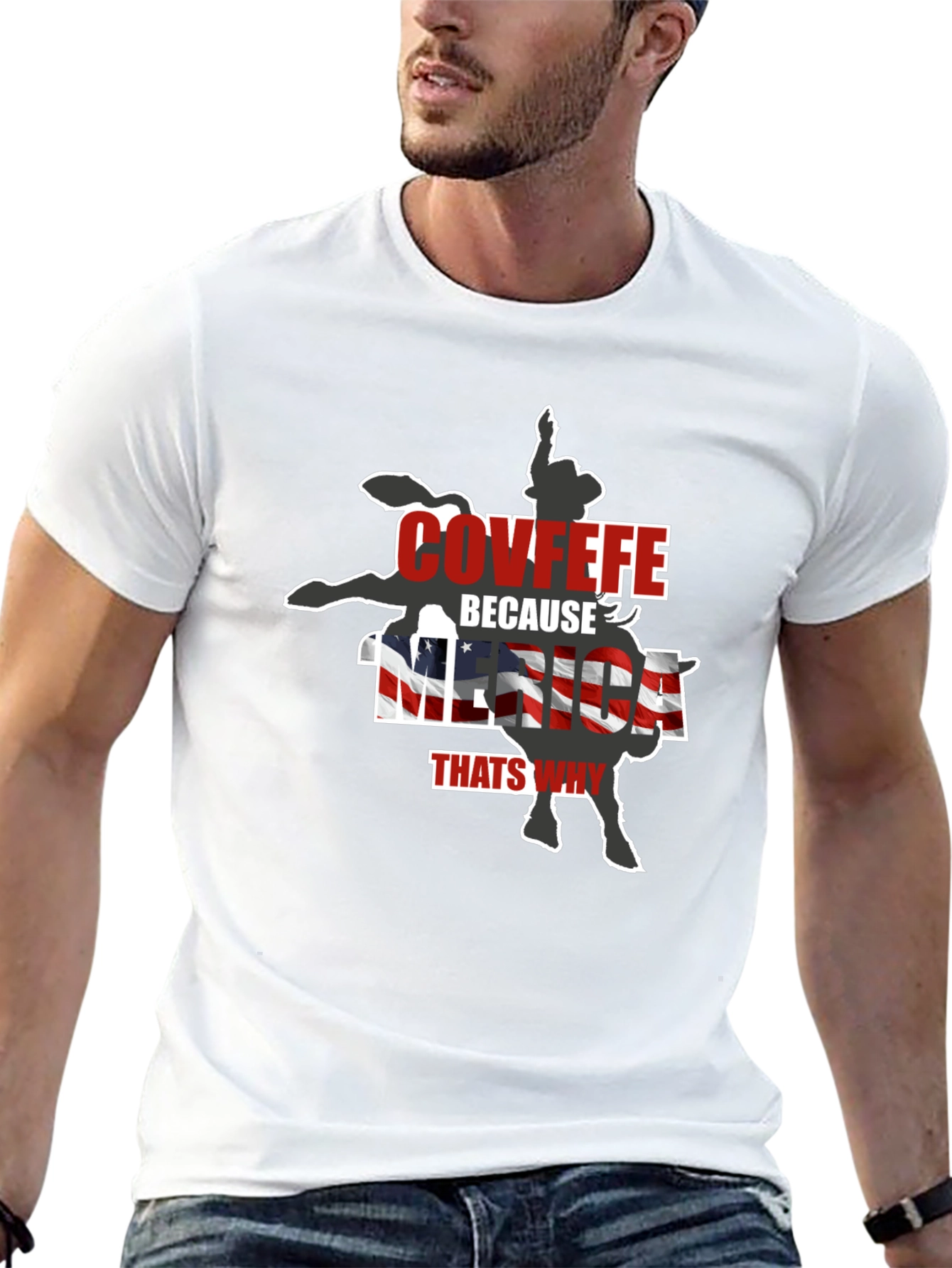 Covfefe Because Merica Thats Why Black T-Shirt