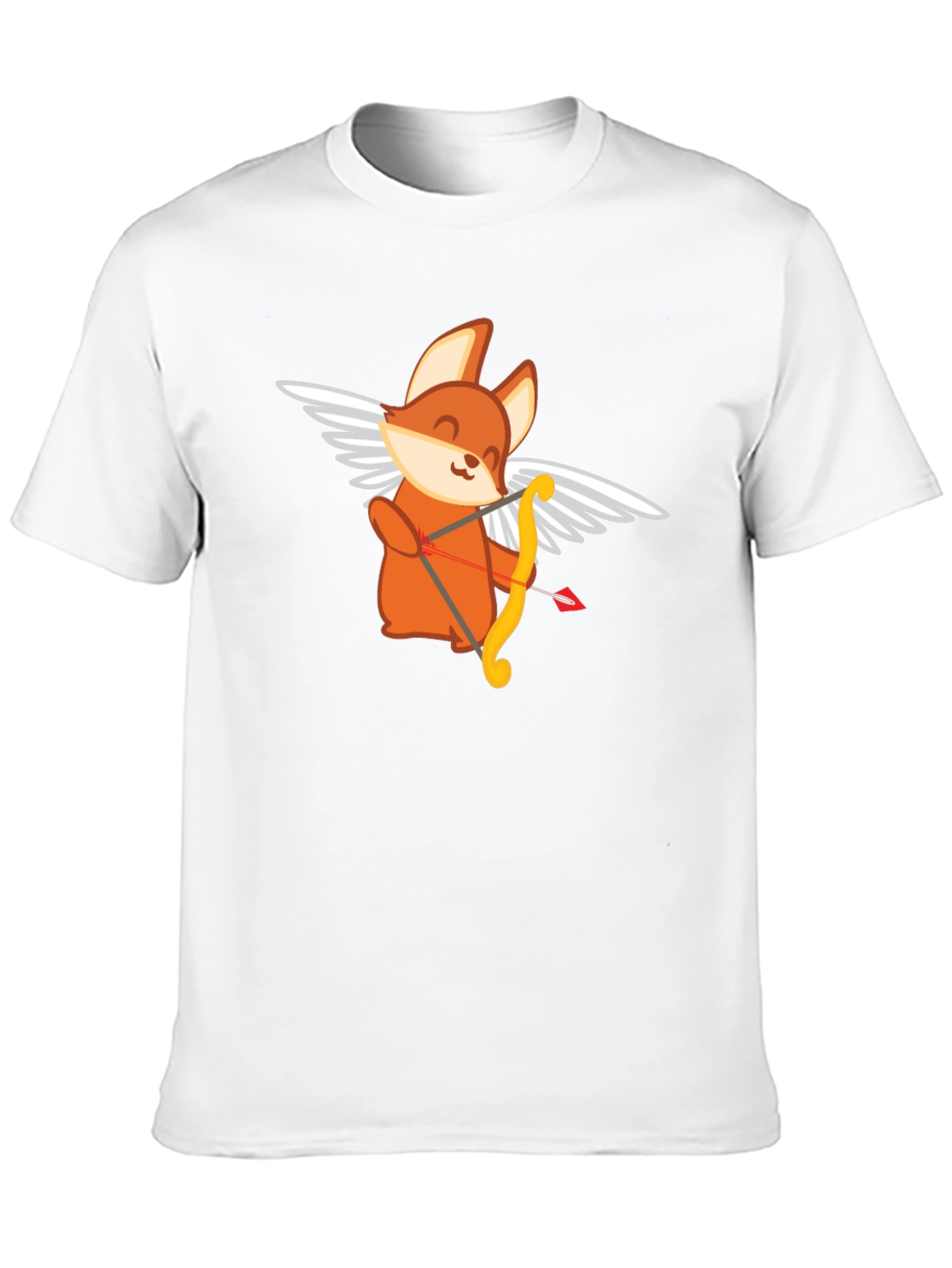Cupid Fox Graphic Tee - Love Arrow Shirt