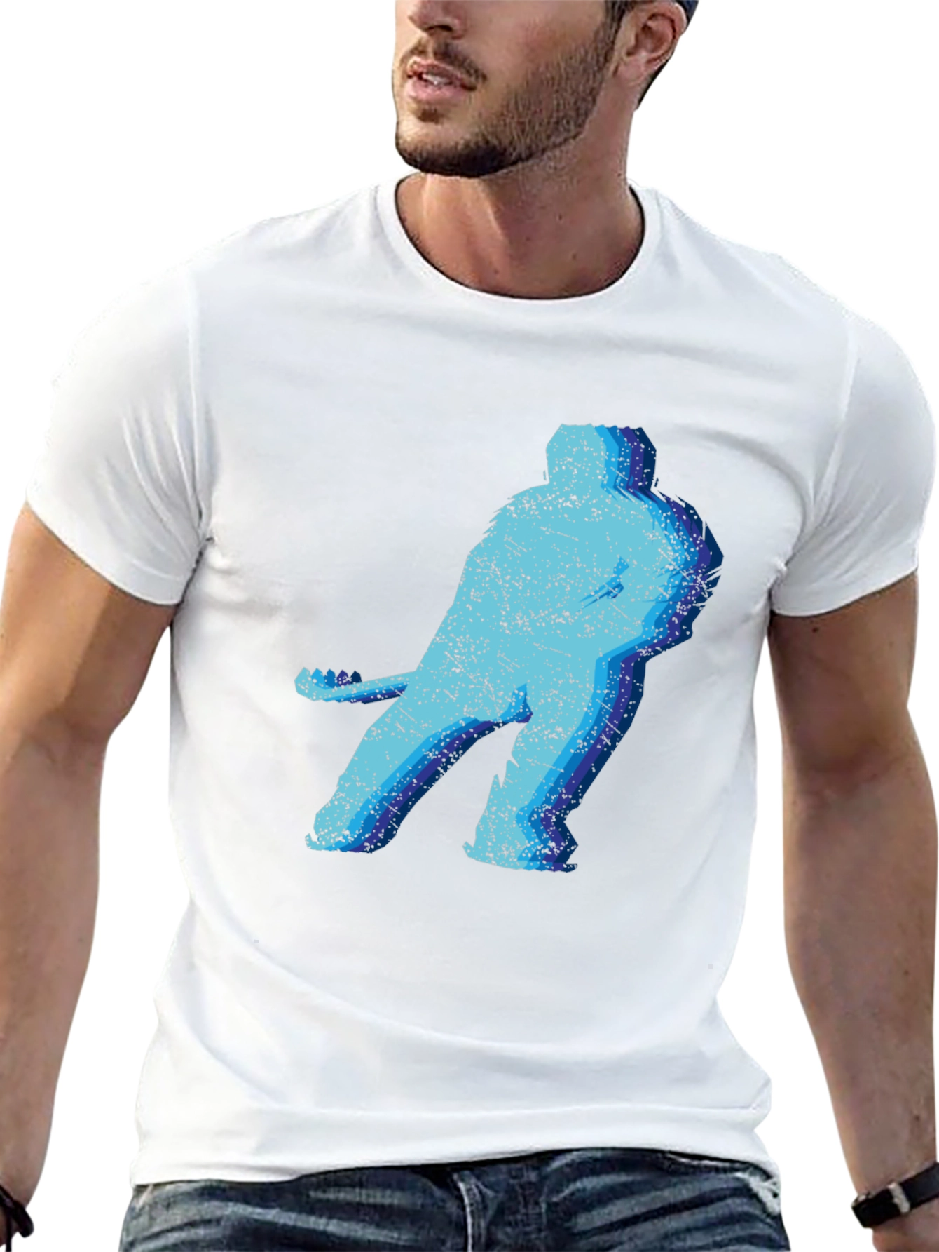 Retro Hockey Player Graphic Tee