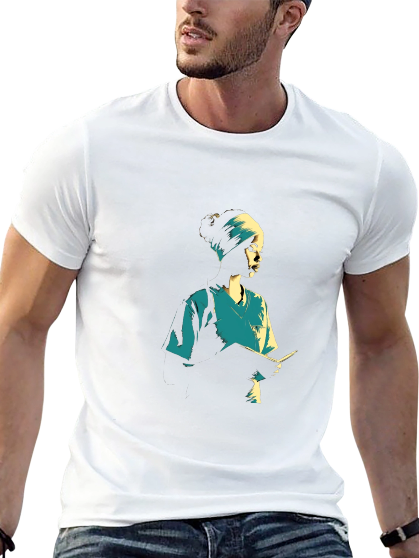 Nurse Graphic Tee - Black Cotton Casual T-Shirt