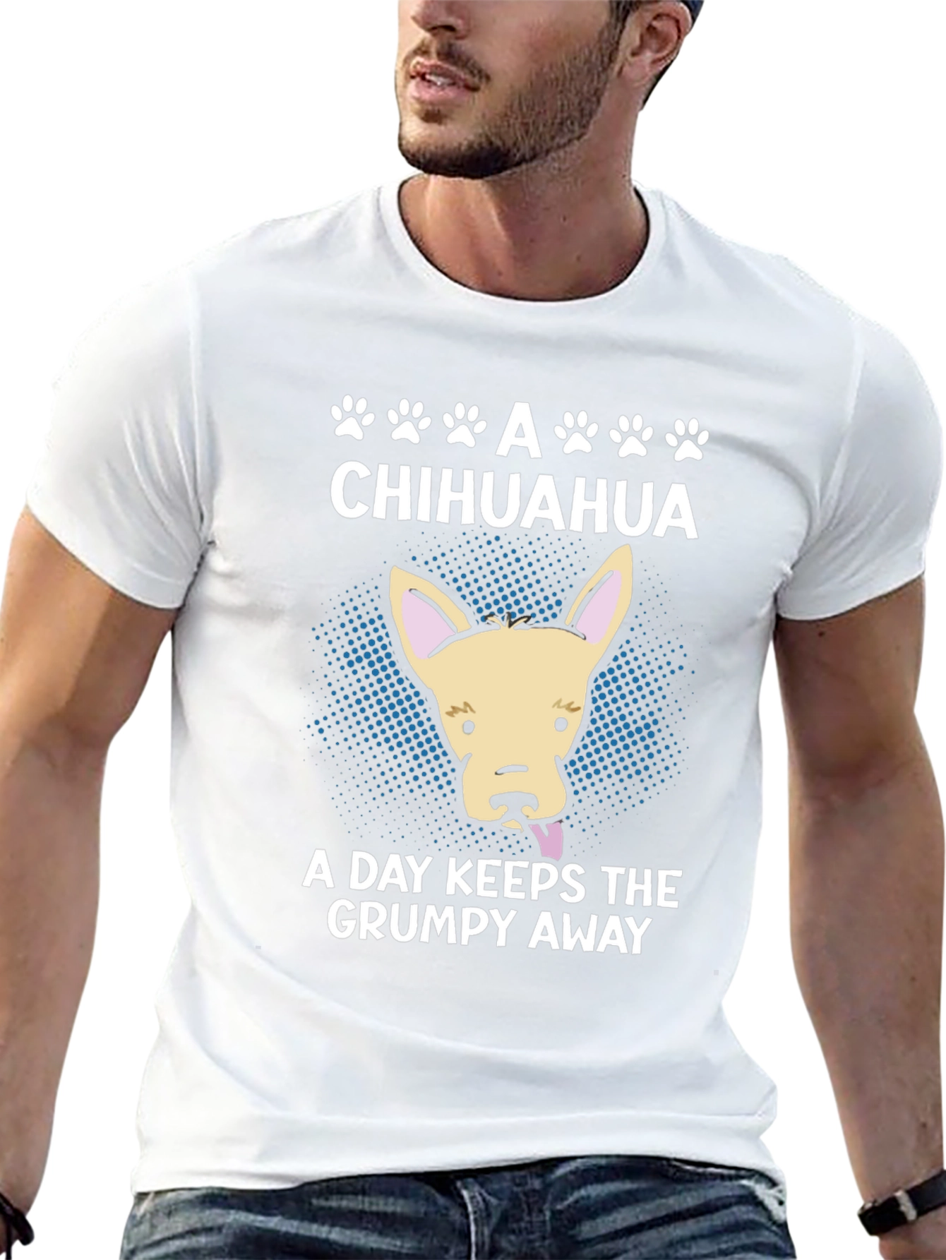 Chihuahua Grumpy Away Graphic Tee
