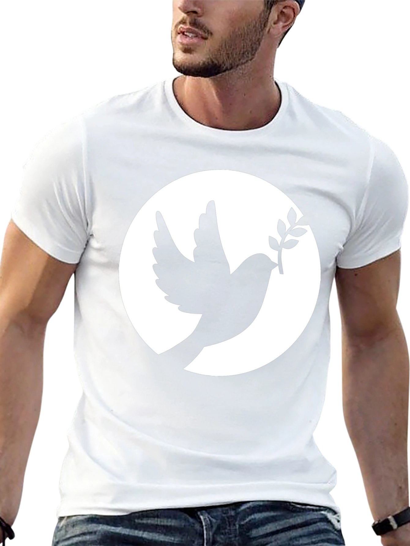 Dove Peace Symbol Black T-Shirt