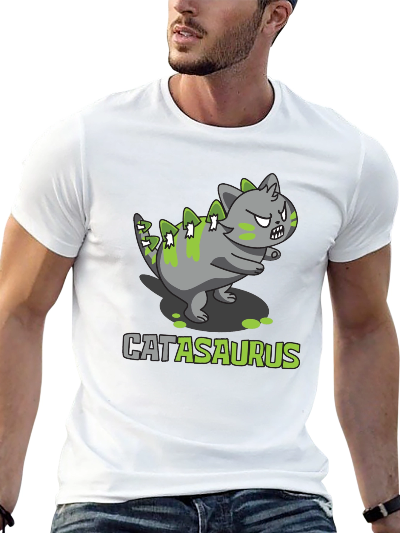 Catasaurus T-Shirt - Funny Cat Dinosaur Tee