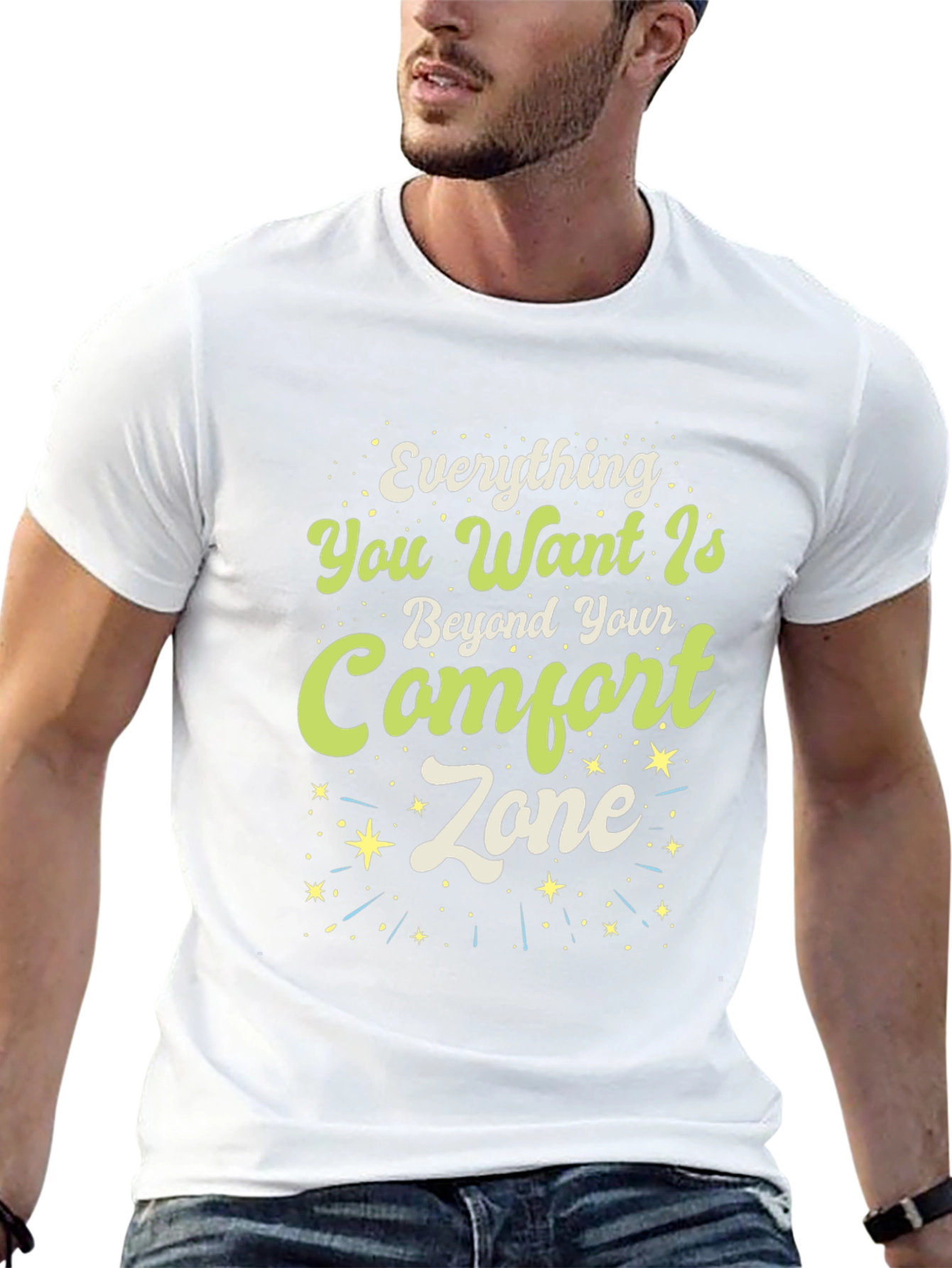 Motivational Comfort Zone Graphic T-Shirt