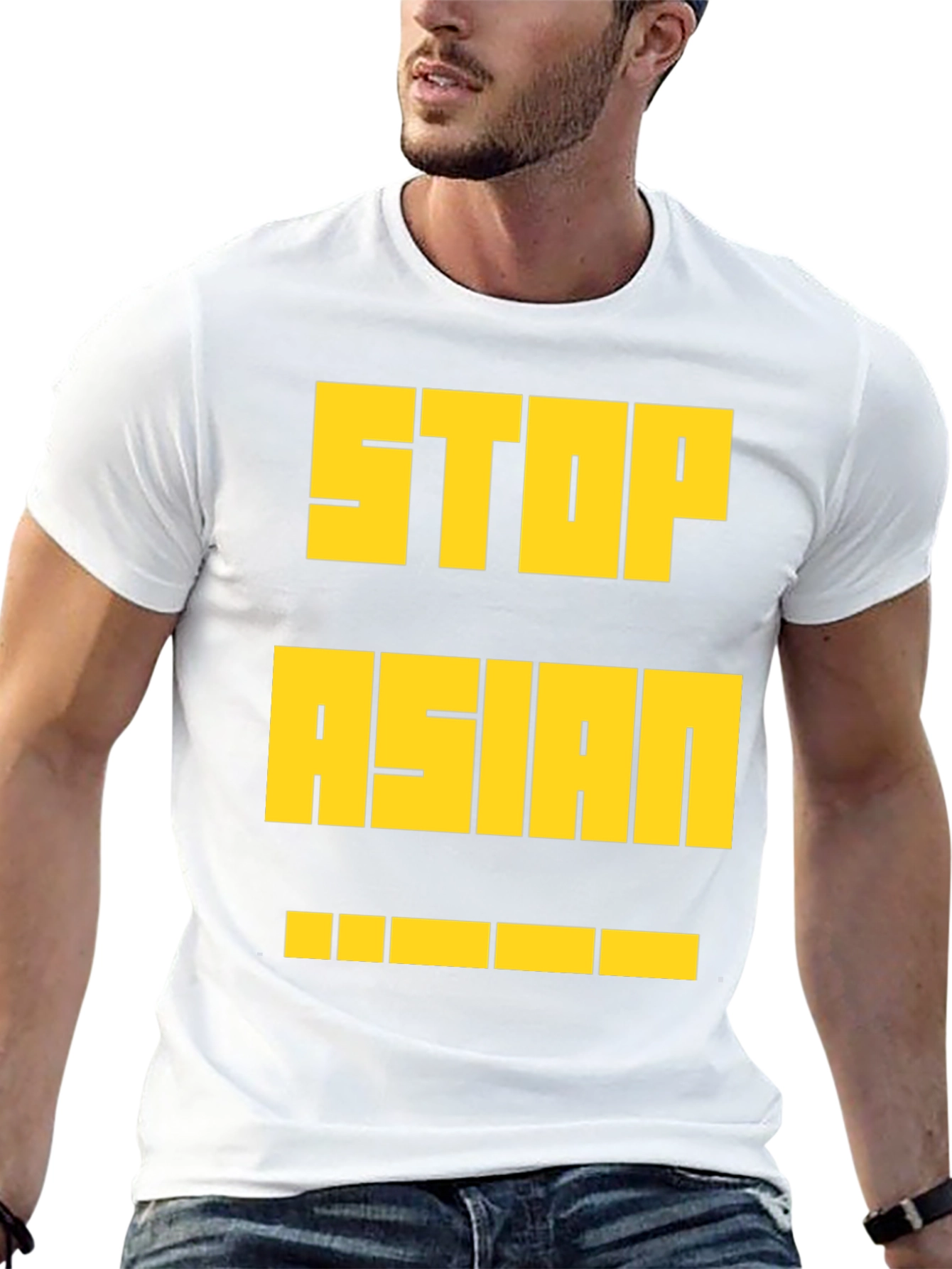 Stop Asian Hate T-Shirt - Bold Yellow Print