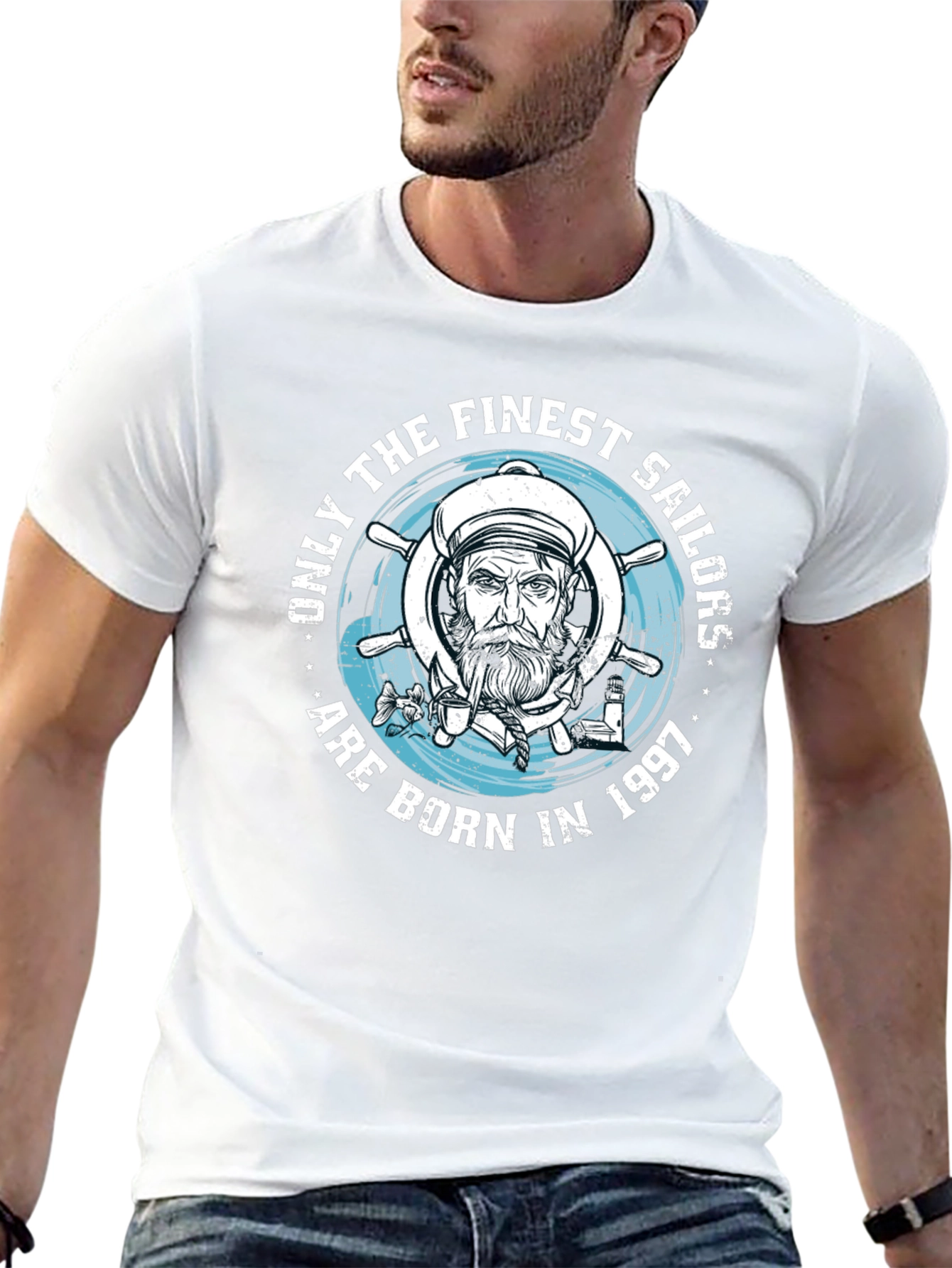 Finest Sailor Born 1997 Black Graphic Tee
