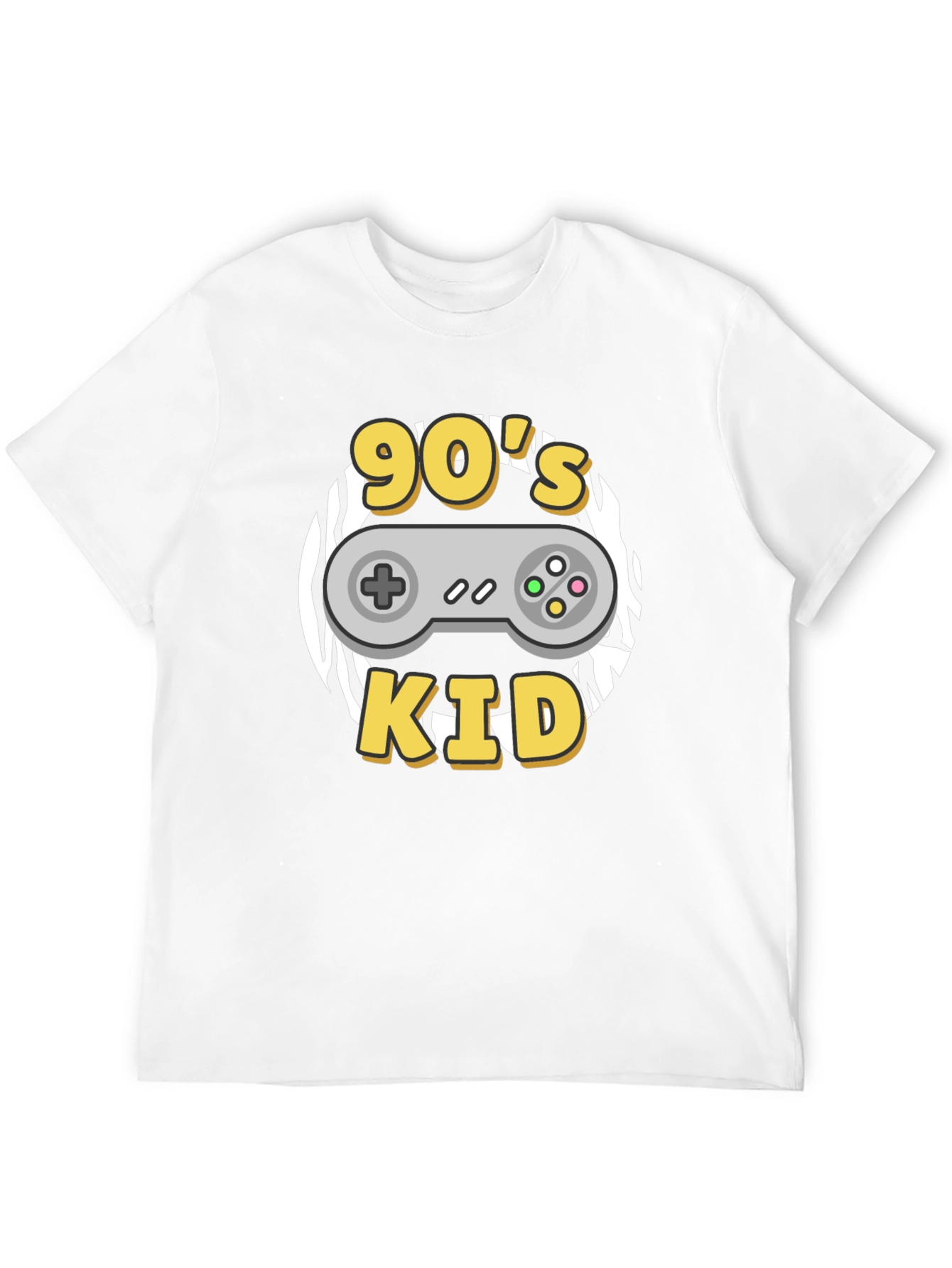 90s Kid Black T-Shirt with Game Controller