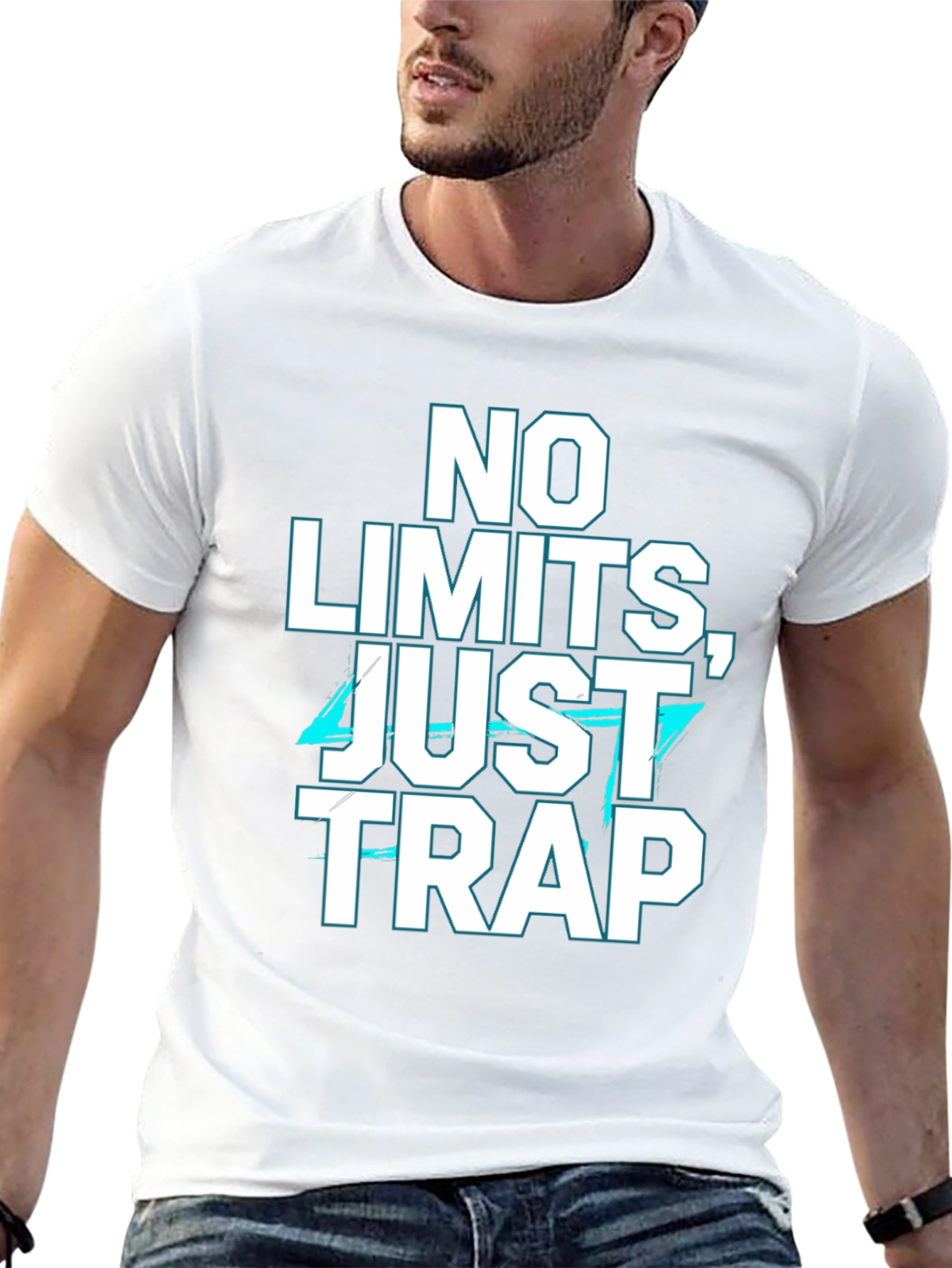 No Limits Just Trap Black Graphic T-Shirt