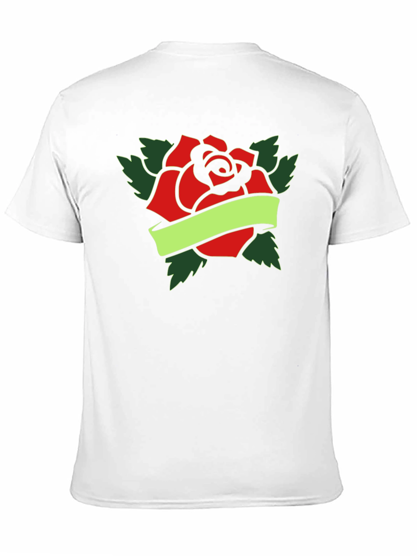 Rose Tattoo Style Graphic Tee - Black
