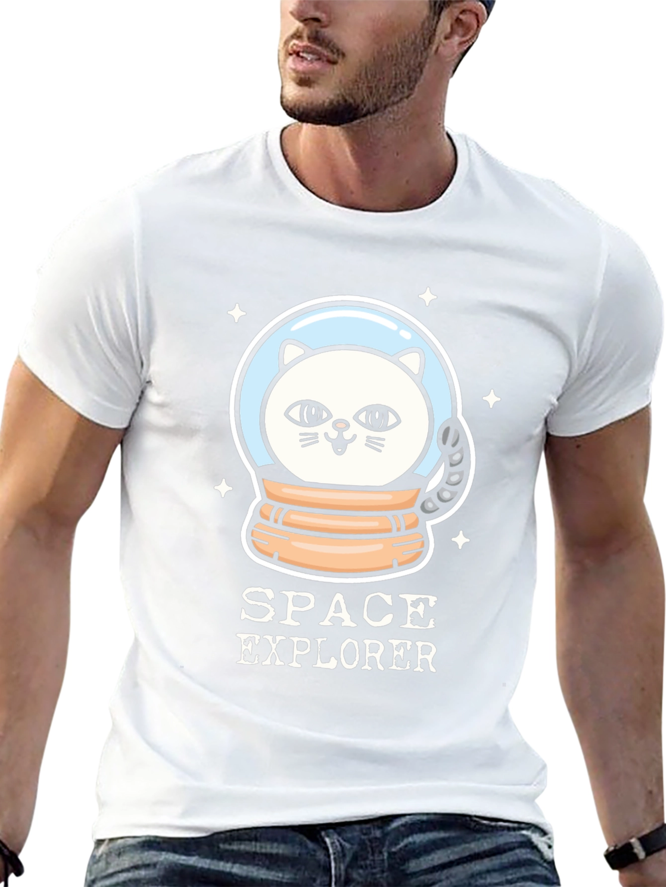 Space Explorer Cat T-Shirt - Unisex Graphic Tee