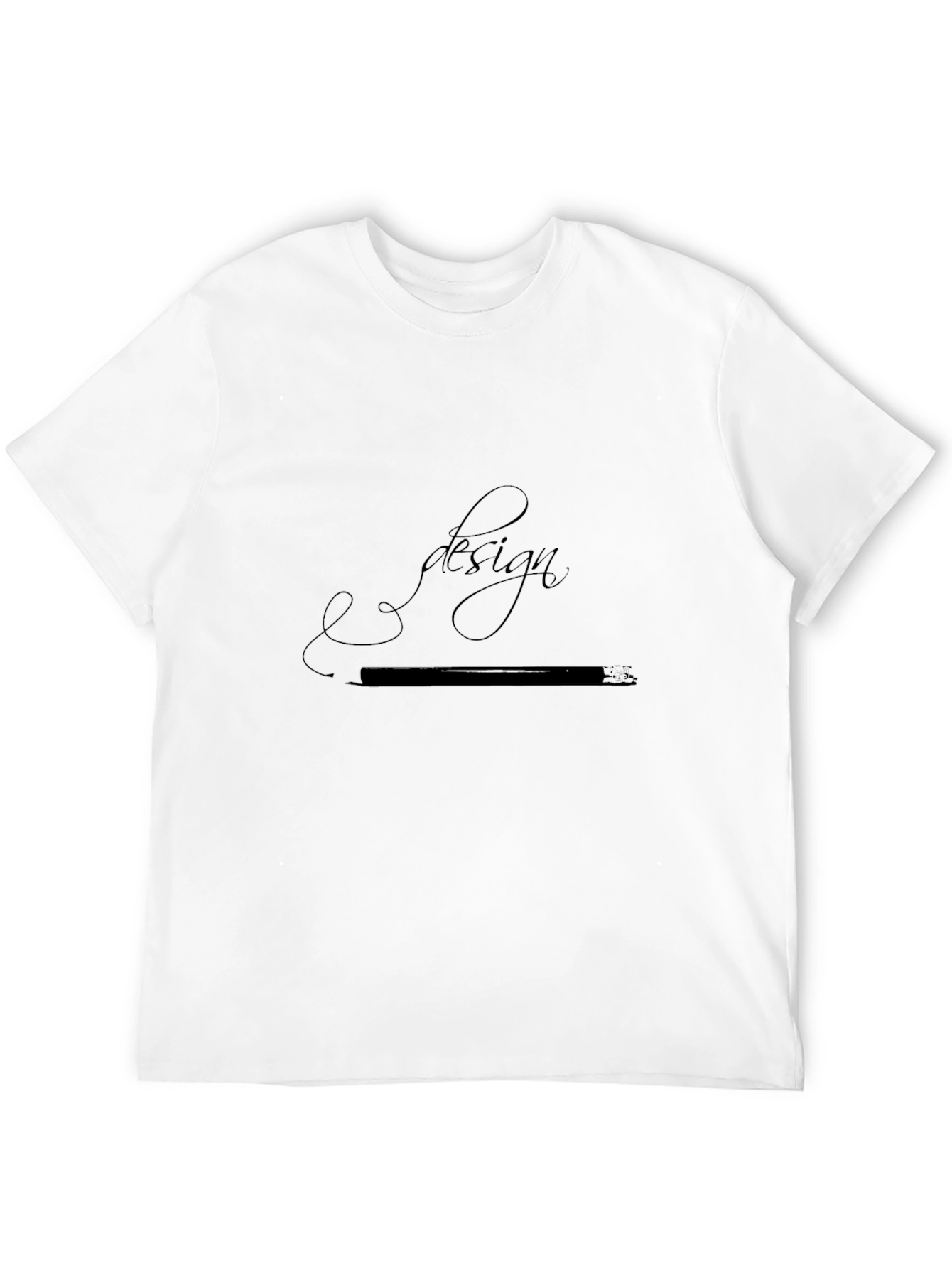 Stylish Black Graphic Tee - Design Script