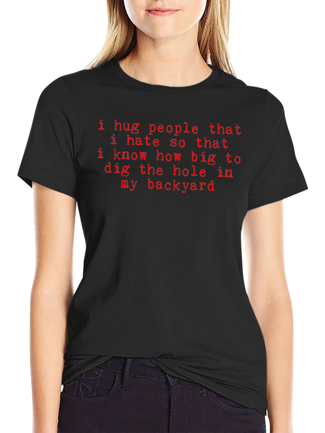 Humorous I Hug People Graphic Tee