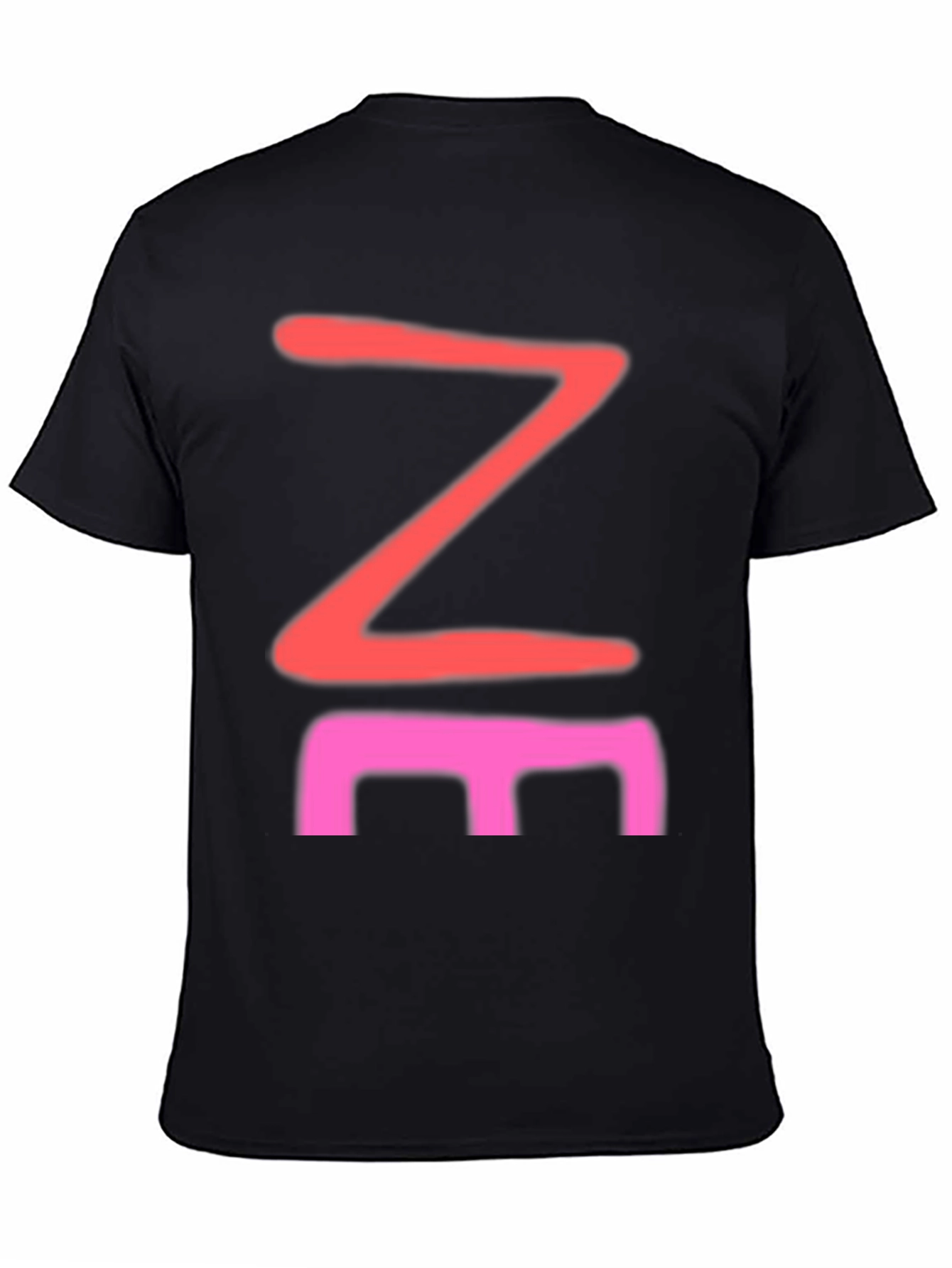 Abstract Graphic Tee - Black Cotton Blend