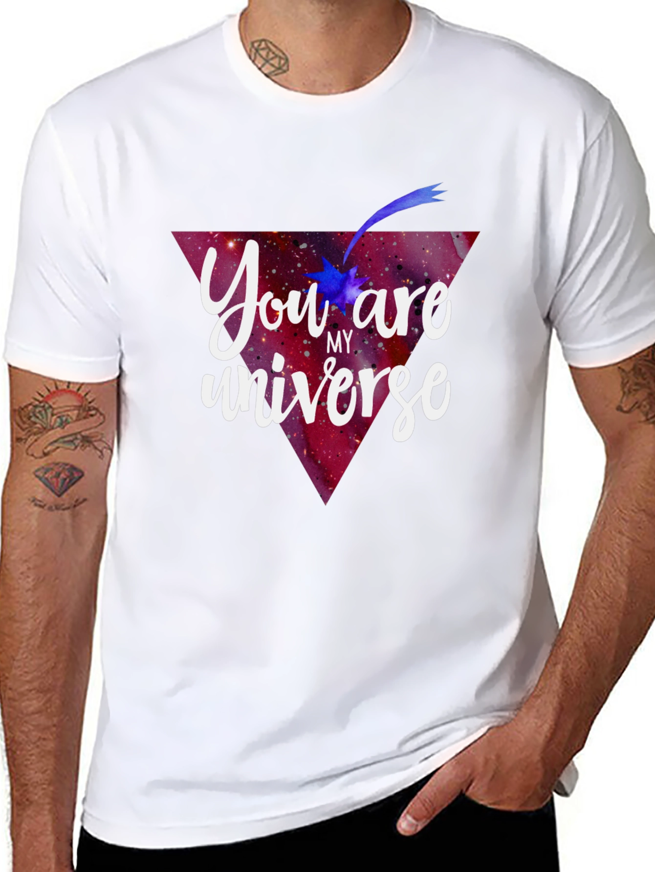 You are my Universe Black Graphic Tee