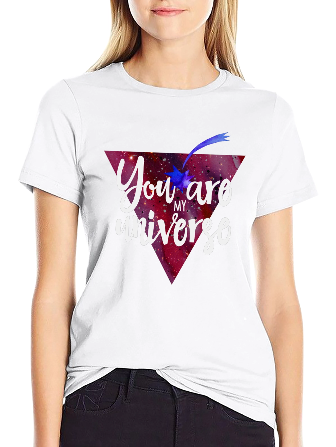 You are my Universe Black Graphic Tee