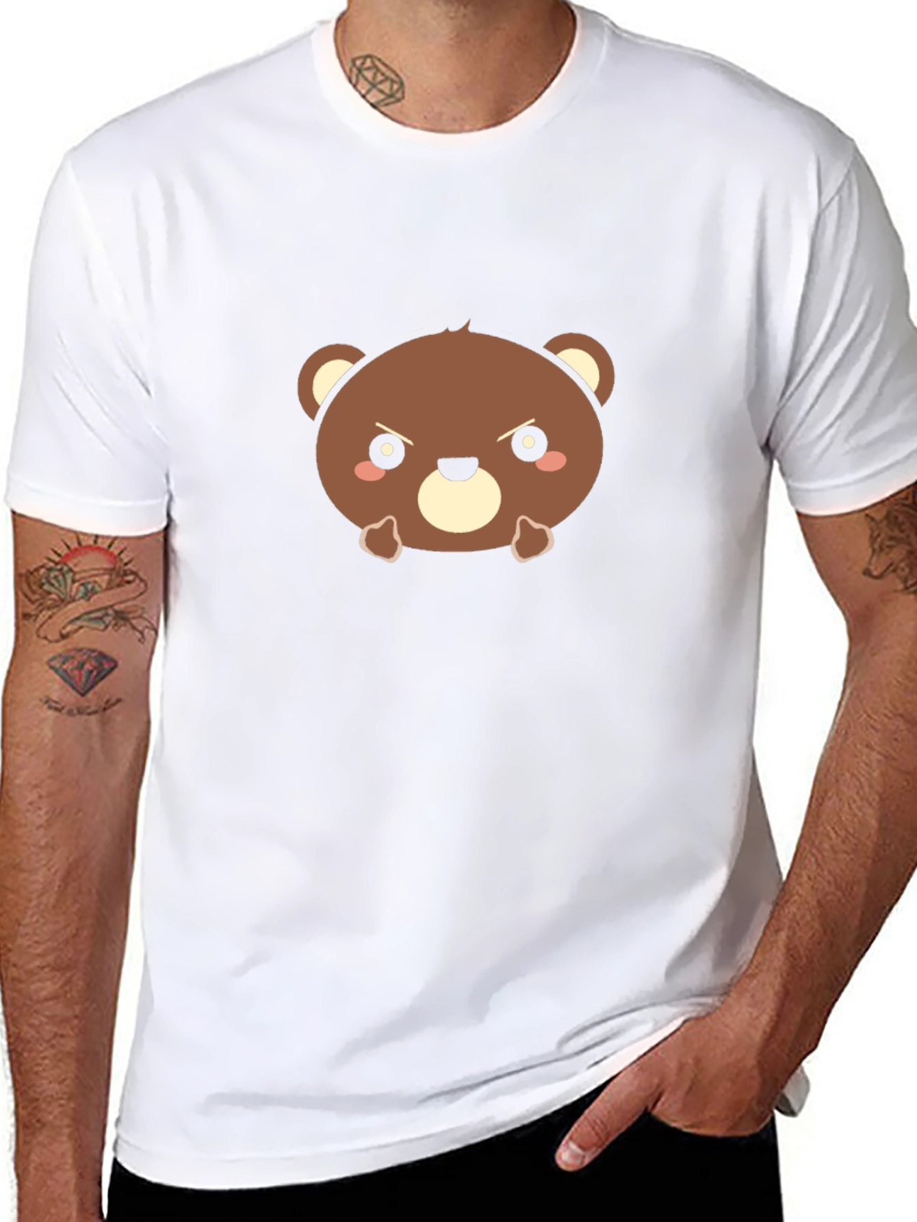 Angry Bear Graphic Tee - Soft Cotton Blend